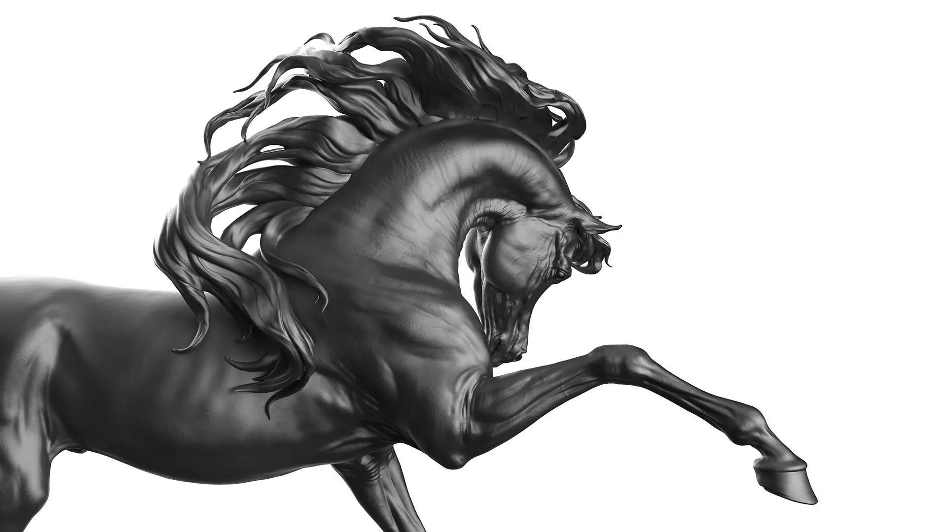Arabian horse - 3D Sculpting 3D print model_12