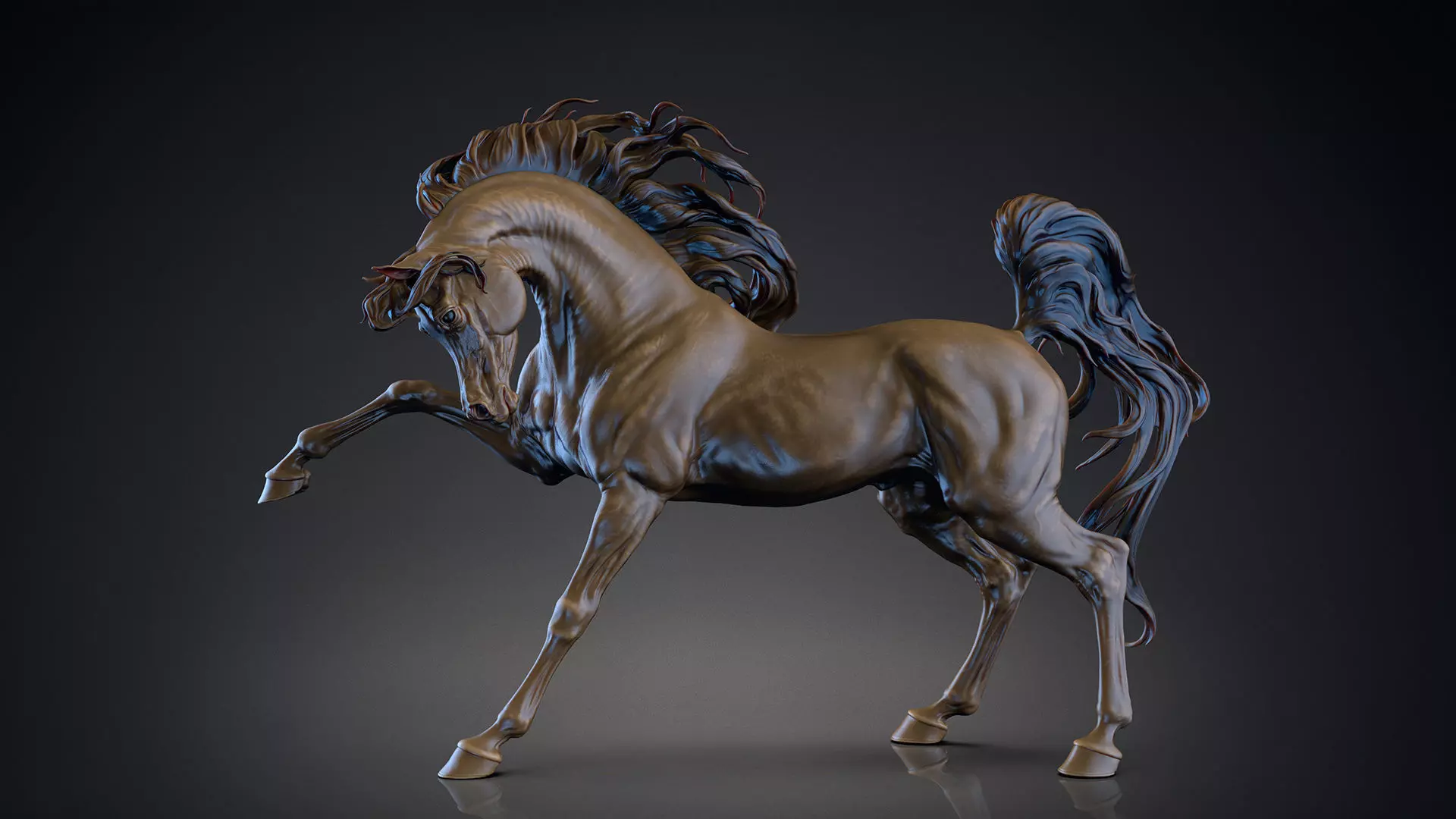 Arabian horse - 3D Sculpting 3D print model_7