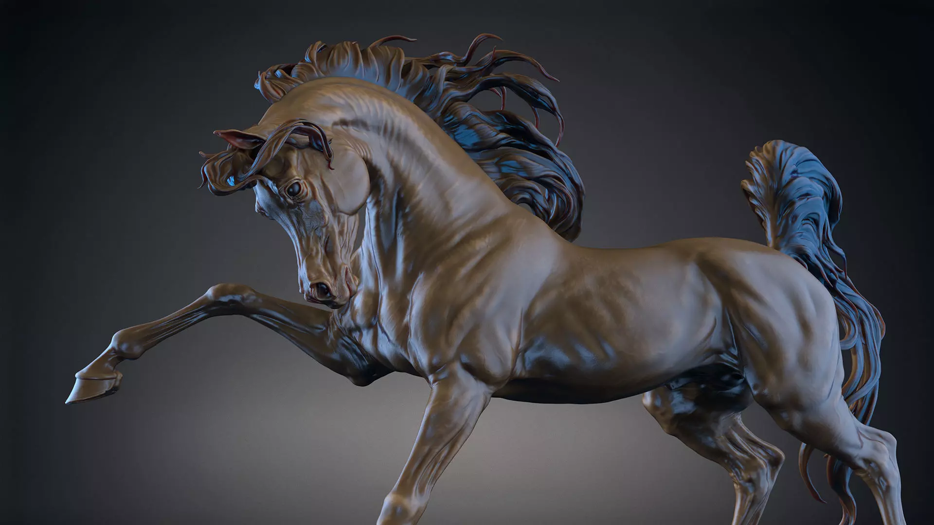 Arabian horse - 3D Sculpting 3D print model_8