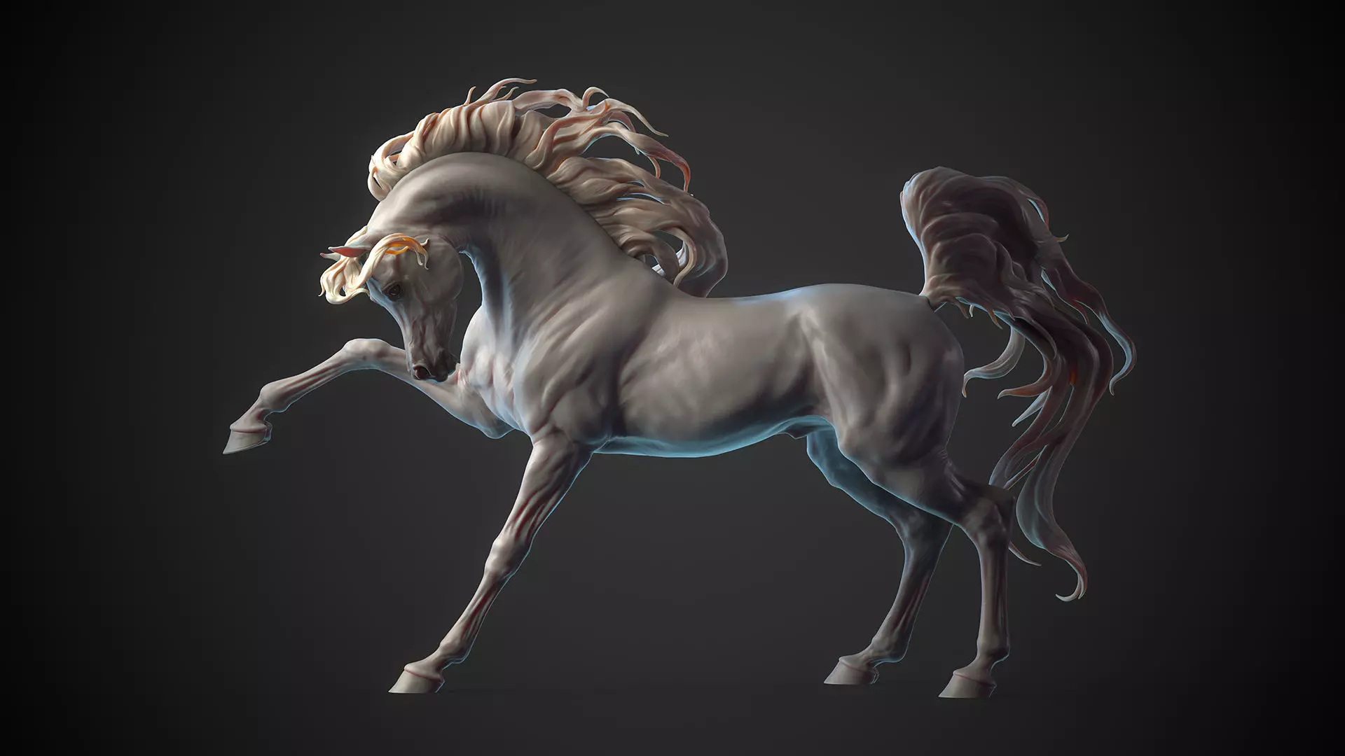 Arabian horse - 3D Sculpting 3D print model_0