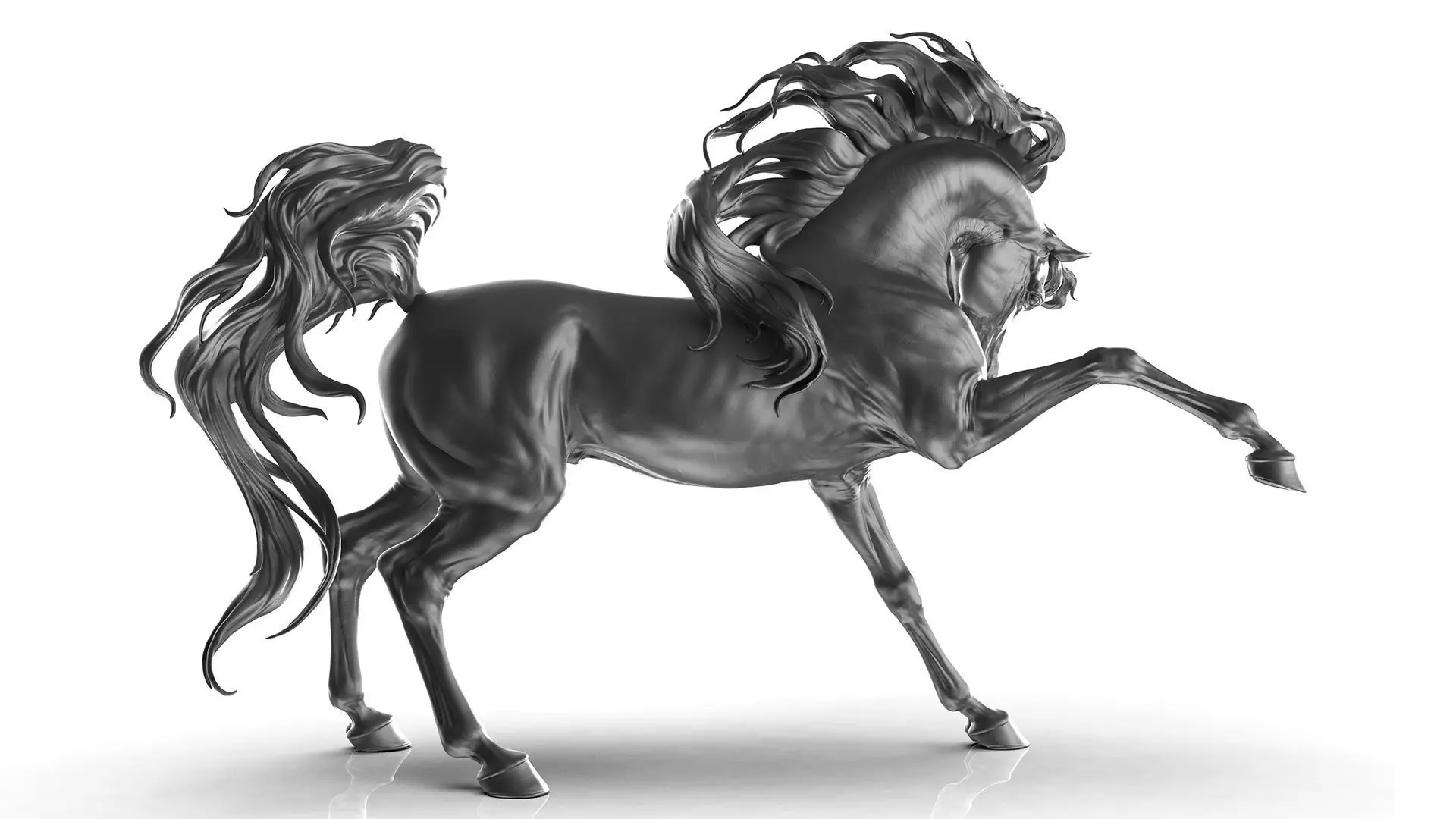 Arabian horse - 3D Sculpting 3D print model_10