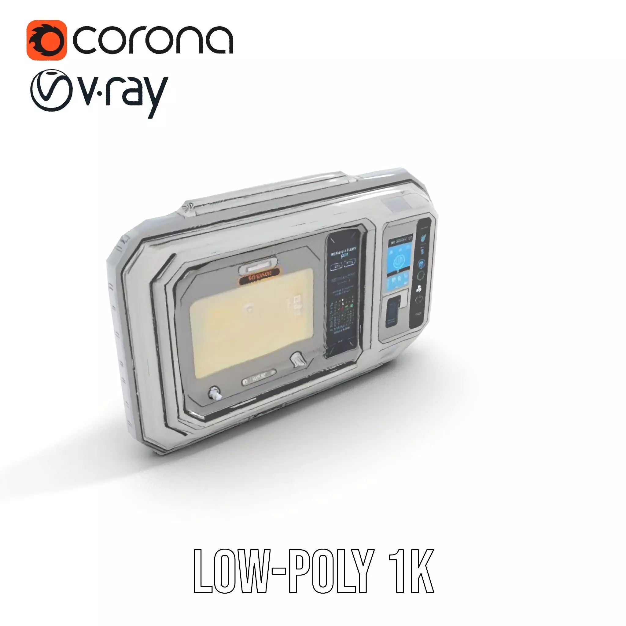 Futuristic Control Panel Display model pack Low-poly 3D model_7