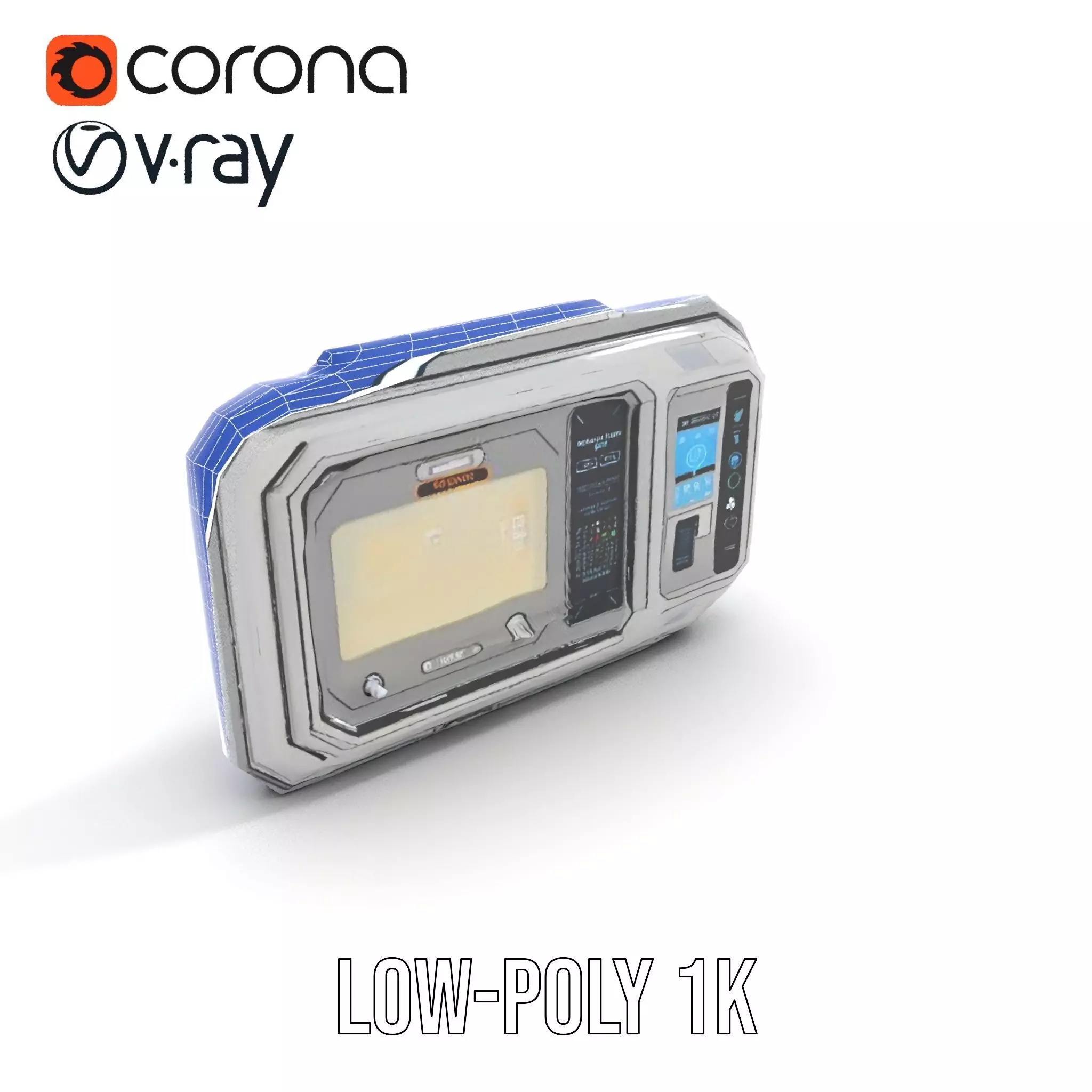 Futuristic Control Panel Display model pack Low-poly 3D model_25