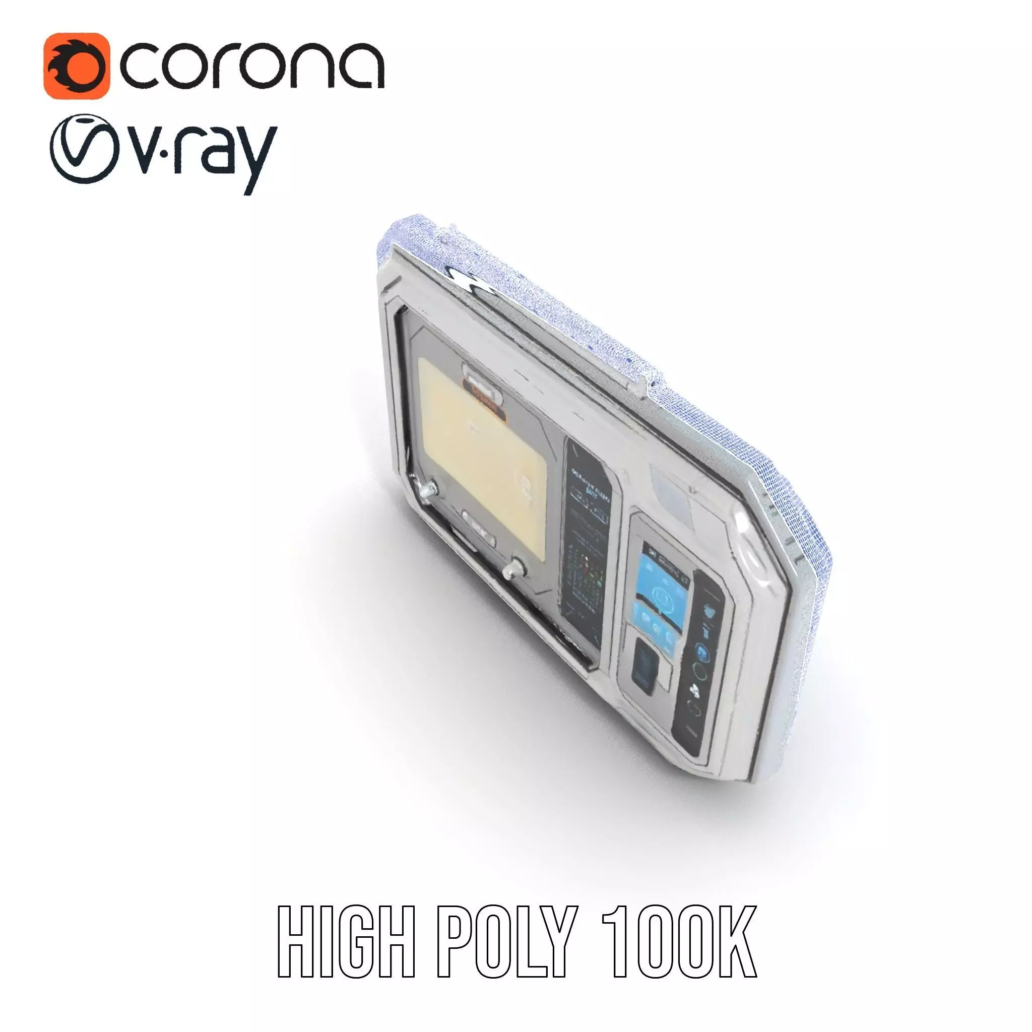 Futuristic Control Panel Display model pack Low-poly 3D model_33