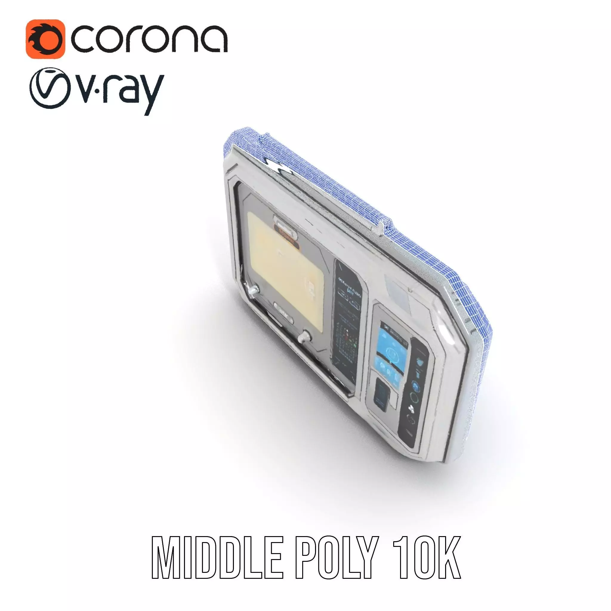 Futuristic Control Panel Display model pack Low-poly 3D model_24