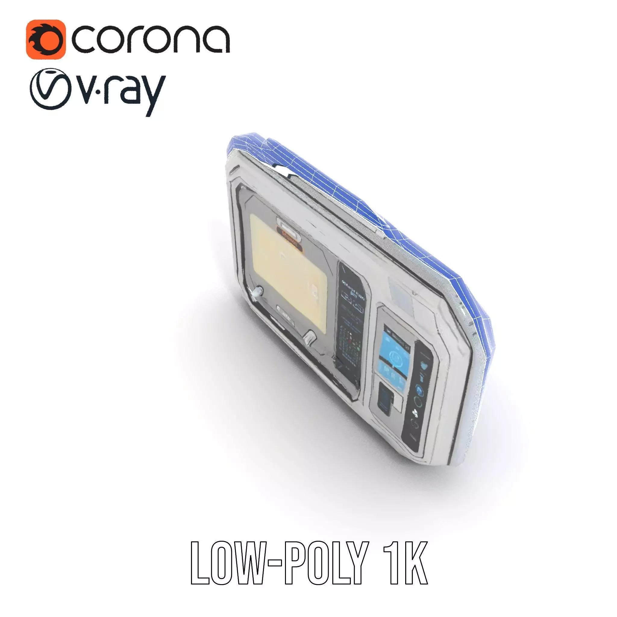 Futuristic Control Panel Display model pack Low-poly 3D model_17