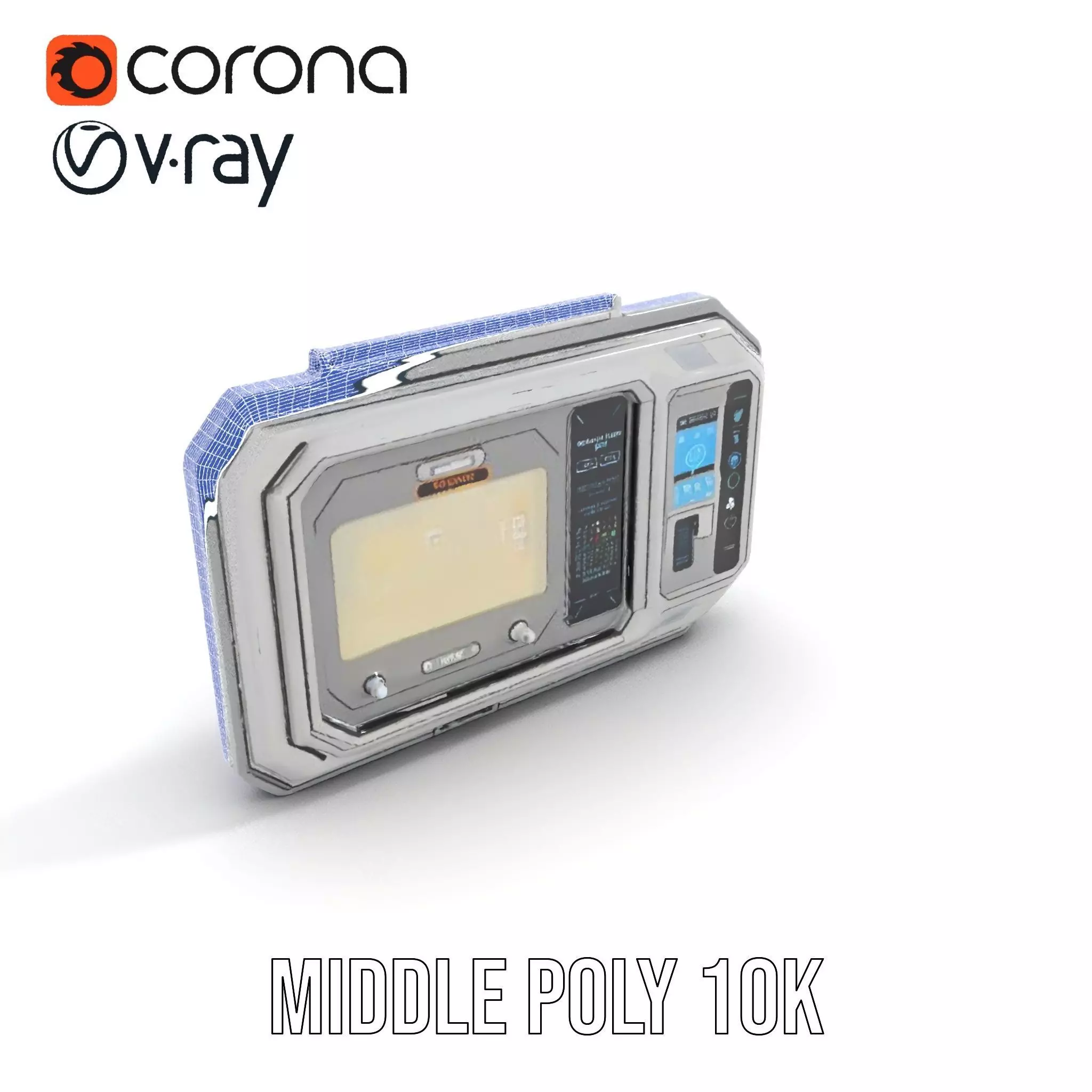 Futuristic Control Panel Display model pack Low-poly 3D model_21