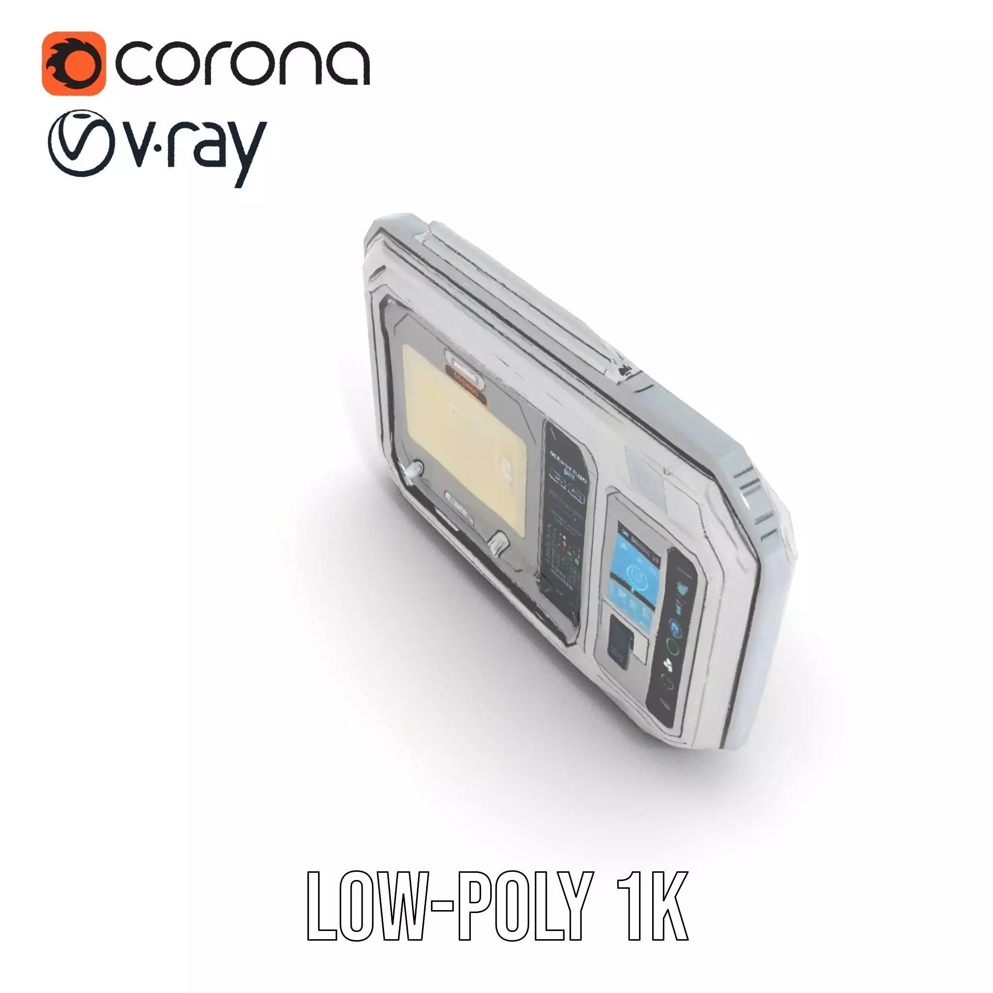 Futuristic Control Panel Display model pack Low-poly 3D model_28