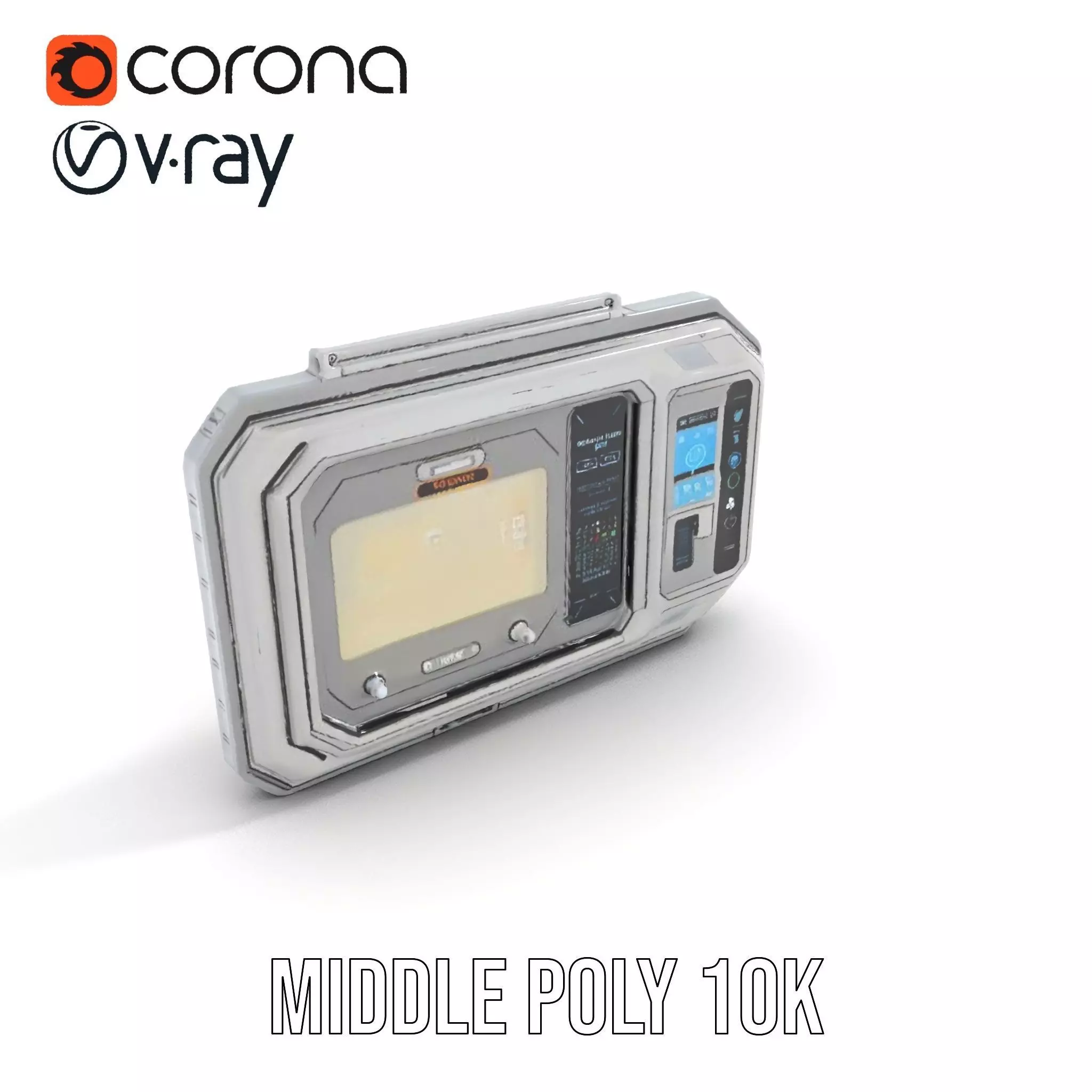 Futuristic Control Panel Display model pack Low-poly 3D model_18