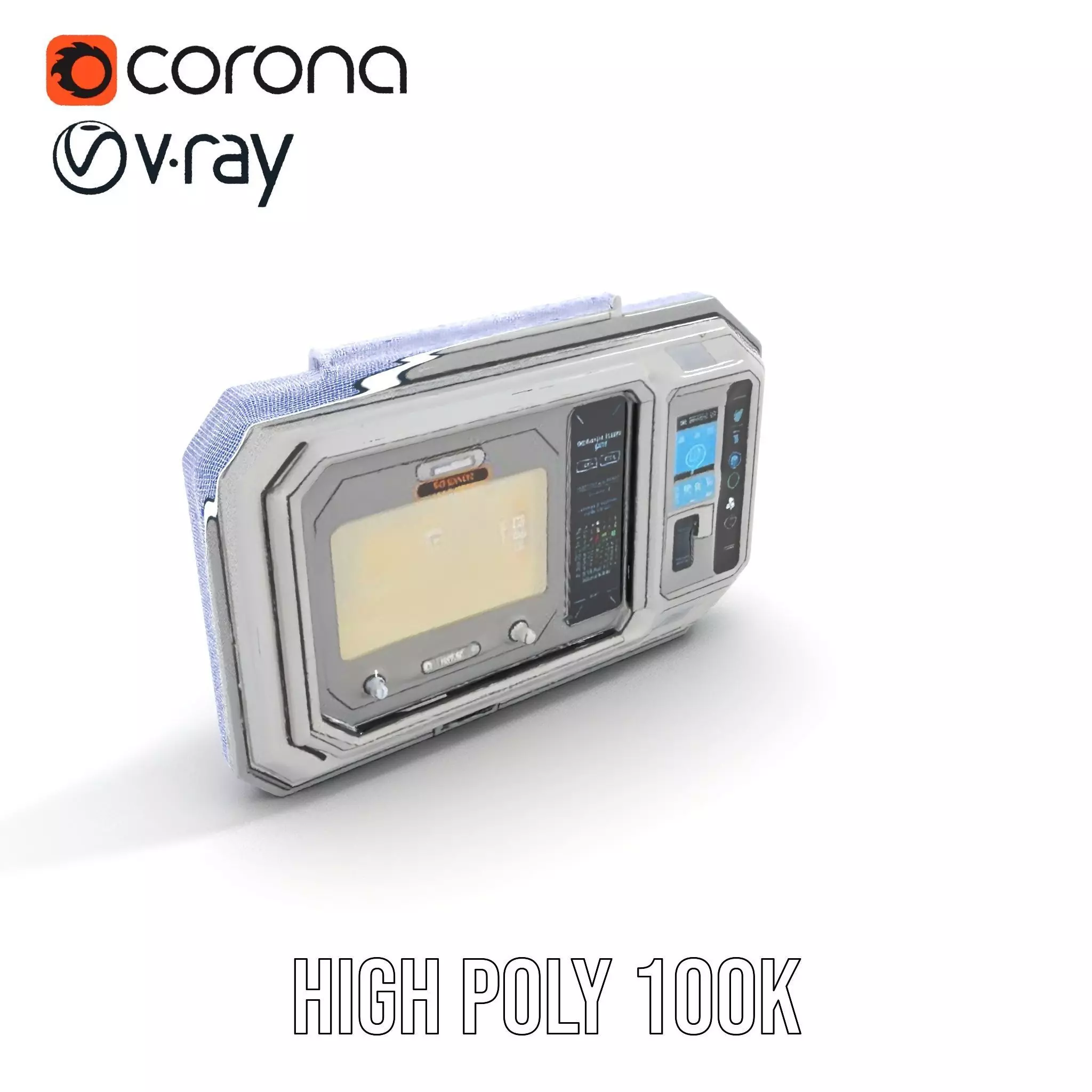 Futuristic Control Panel Display model pack Low-poly 3D model_32