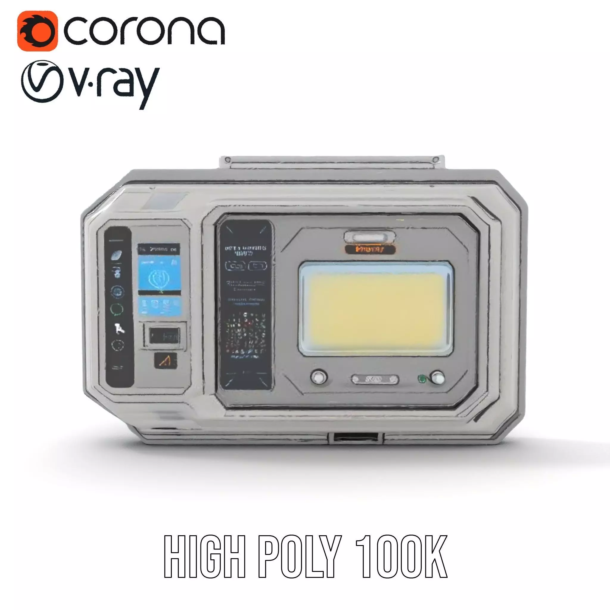 Futuristic Control Panel Display model pack Low-poly 3D model_20