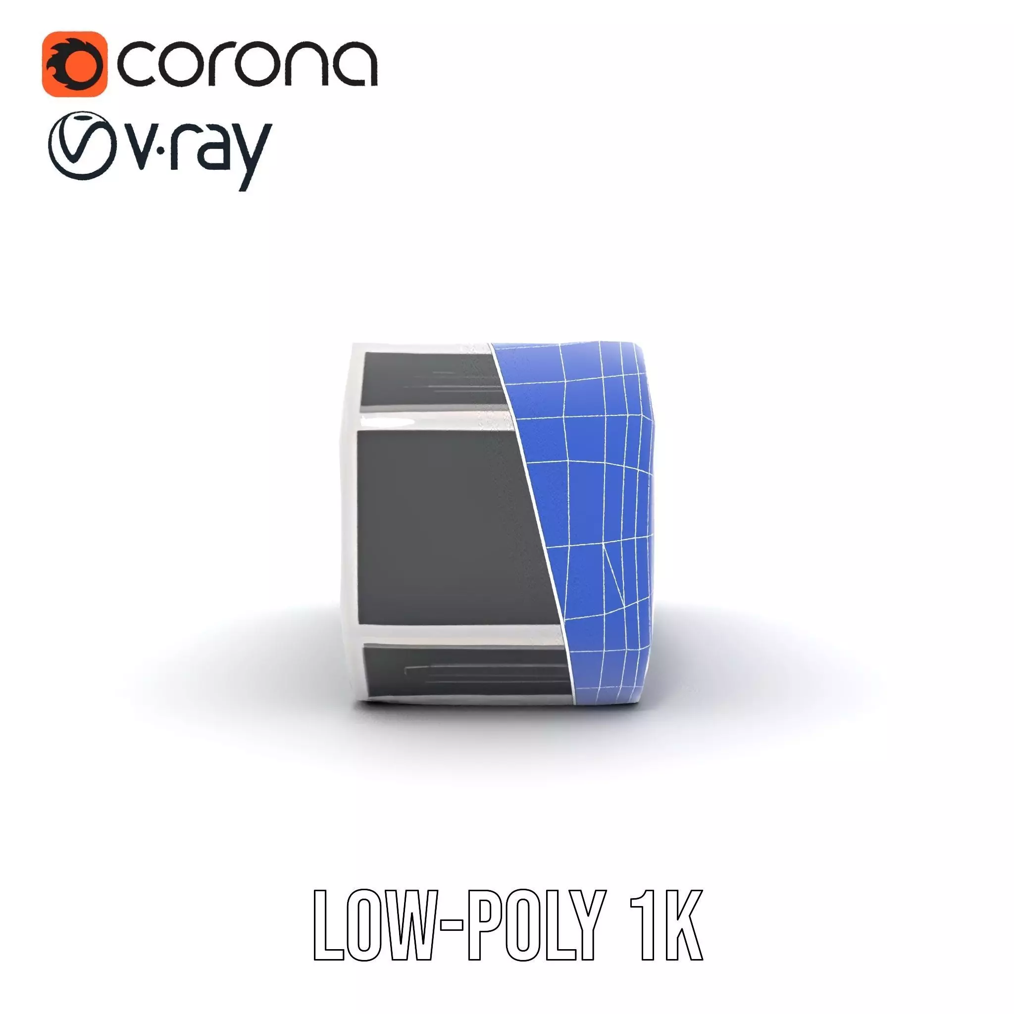 Futuristic Control Panel Model Pack with Blue Interface Low-poly 3D model_30