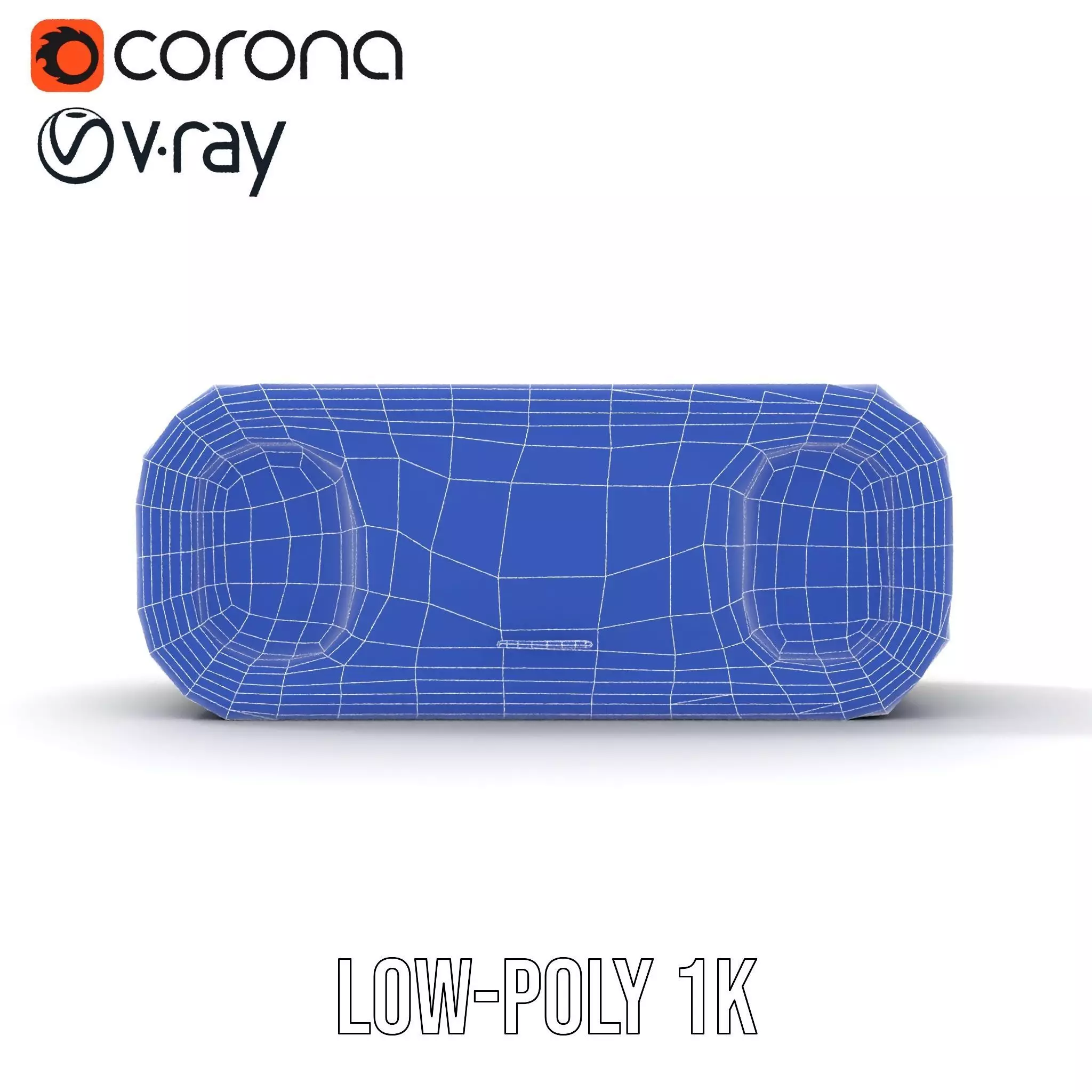 Futuristic Control Panel Model Pack with Blue Interface Low-poly 3D model_27