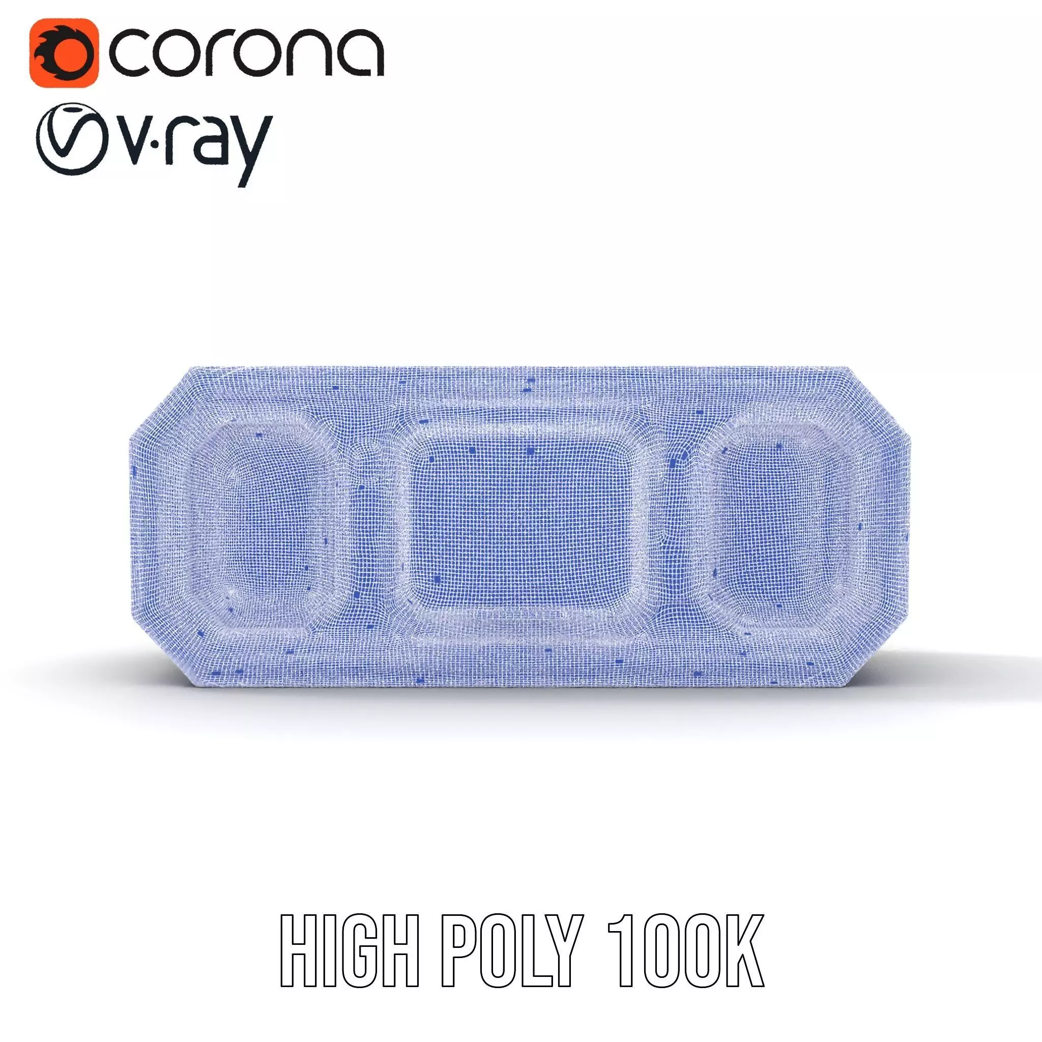 Futuristic Control Panel Model Pack with Blue Interface Low-poly 3D model_32