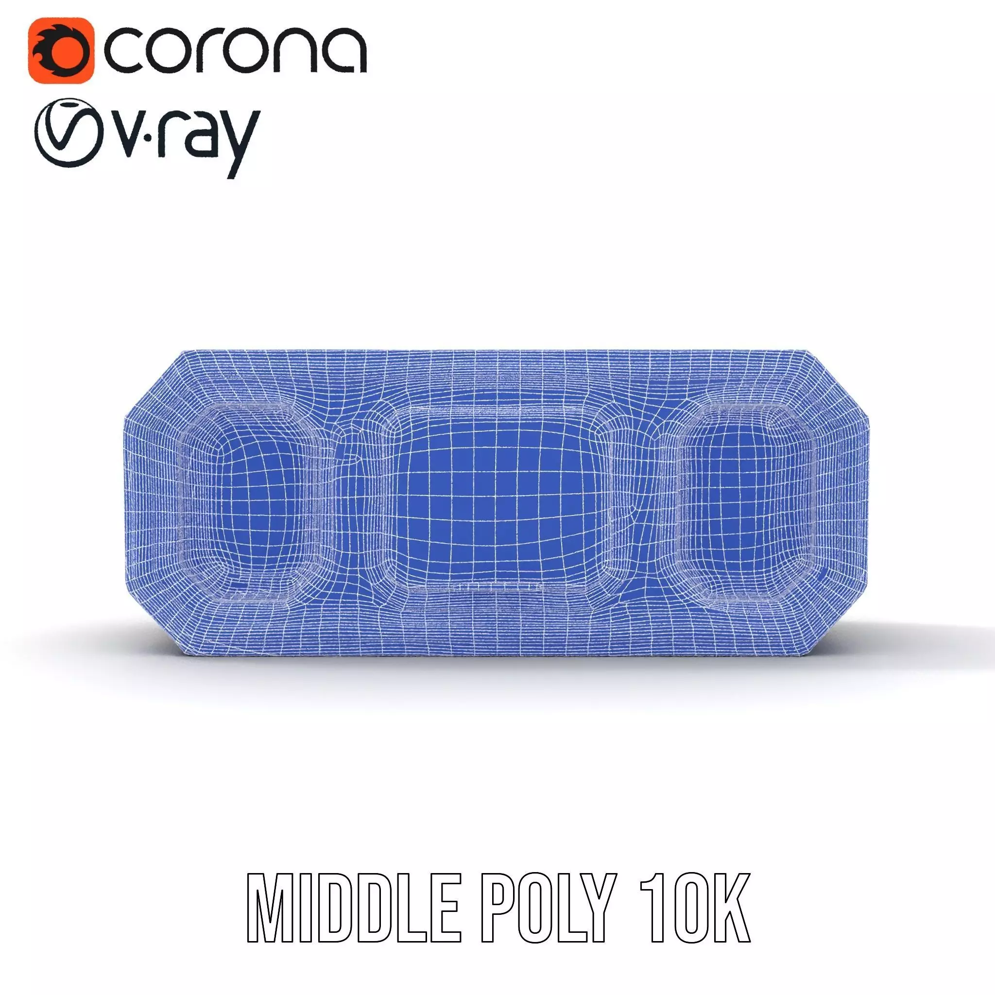 Futuristic Control Panel Model Pack with Blue Interface Low-poly 3D model_21