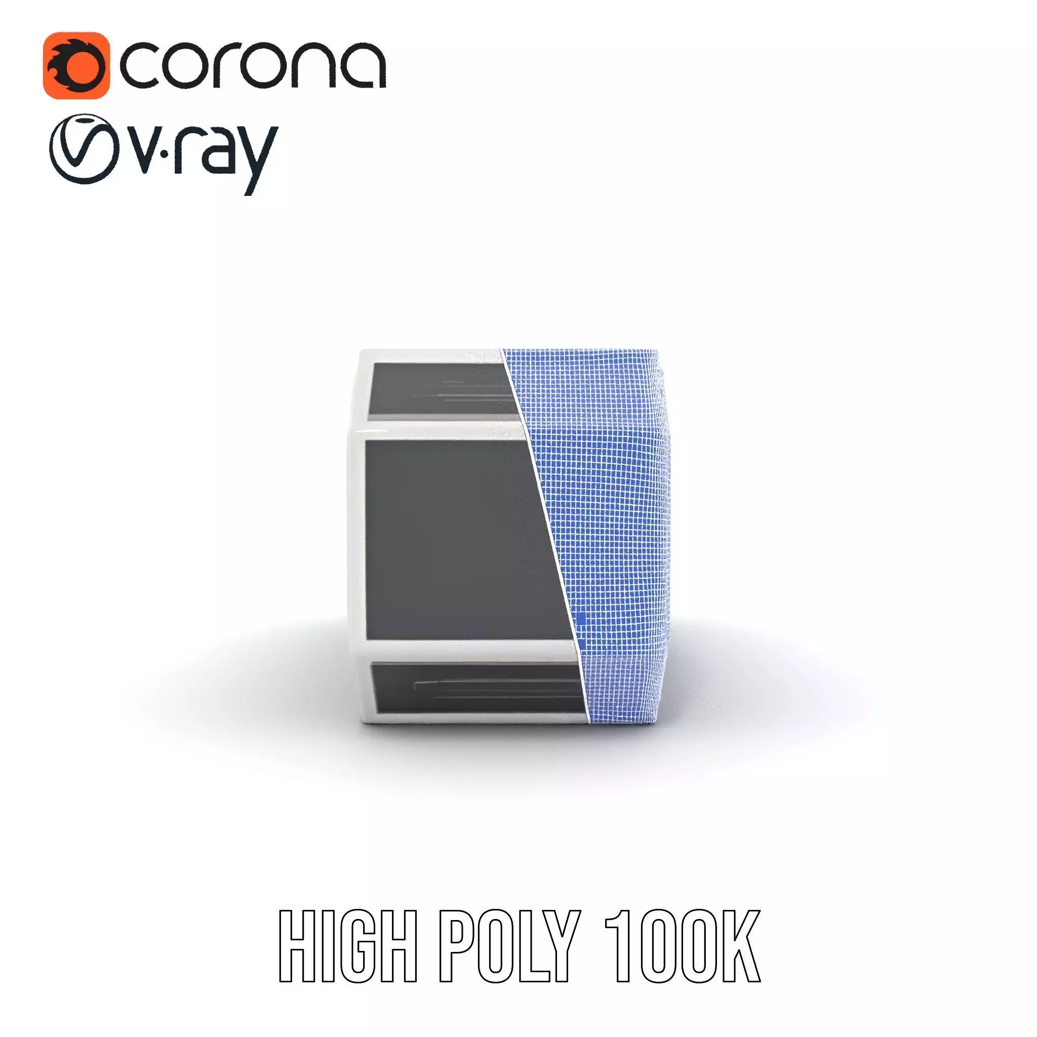 Futuristic Control Panel Model Pack with Blue Interface Low-poly 3D model_34