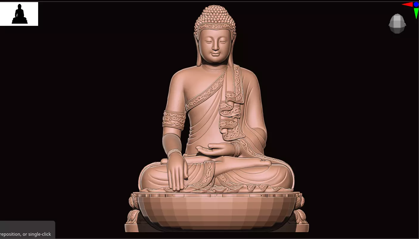 buddha Low-poly 3D model_0