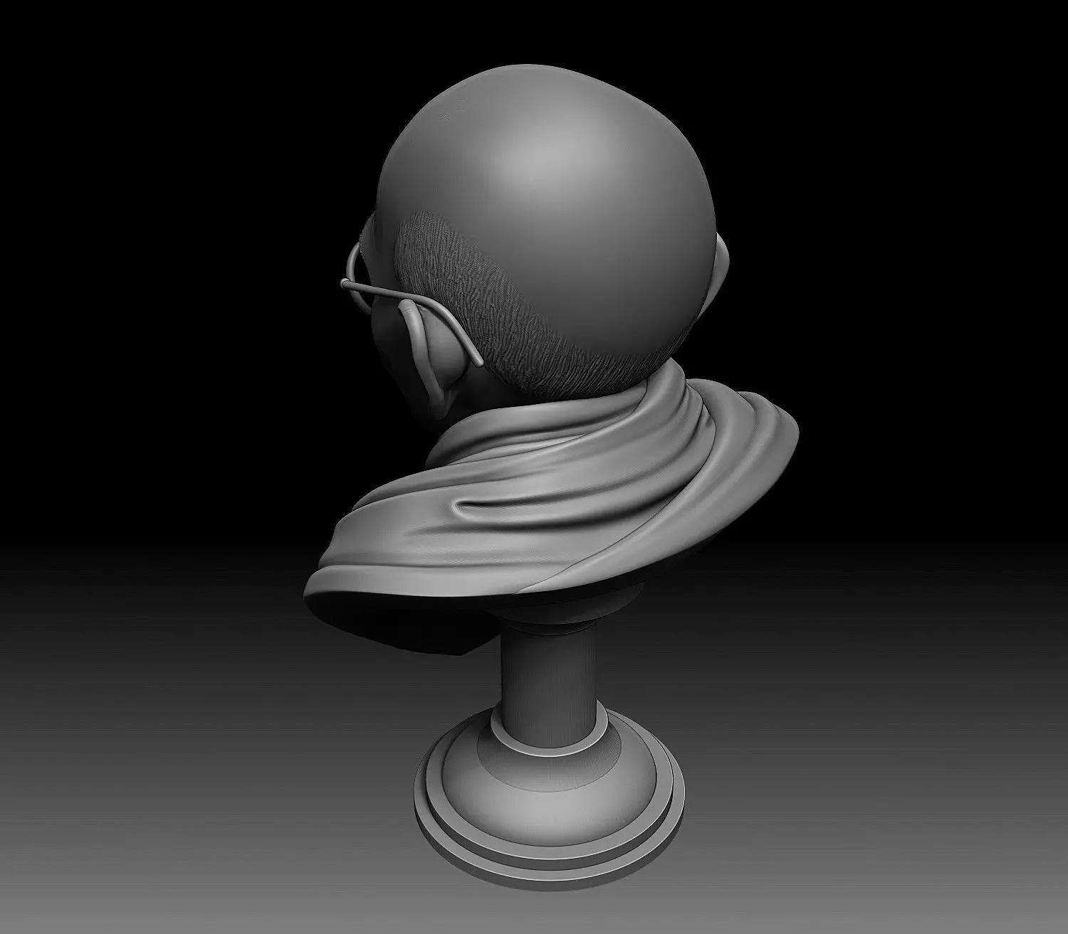 Mahatma Gandhi Bust 3D print model_13