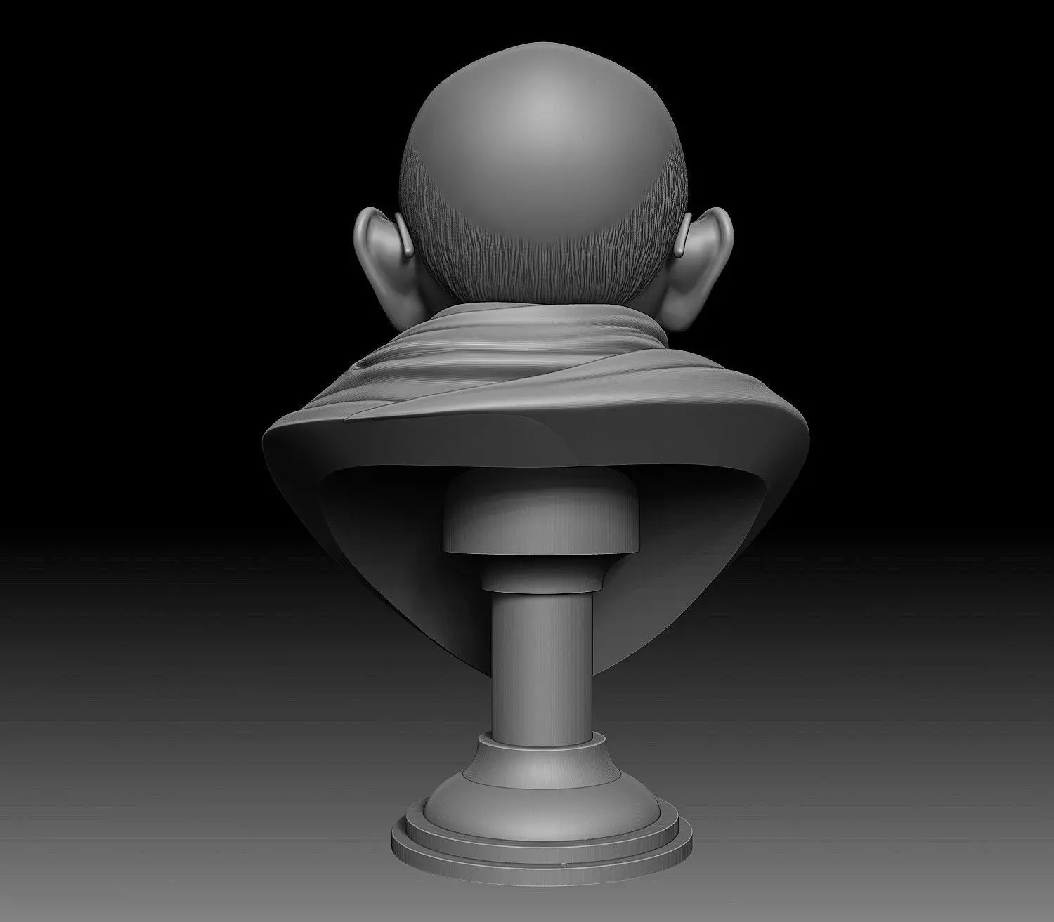 Mahatma Gandhi Bust 3D print model_14