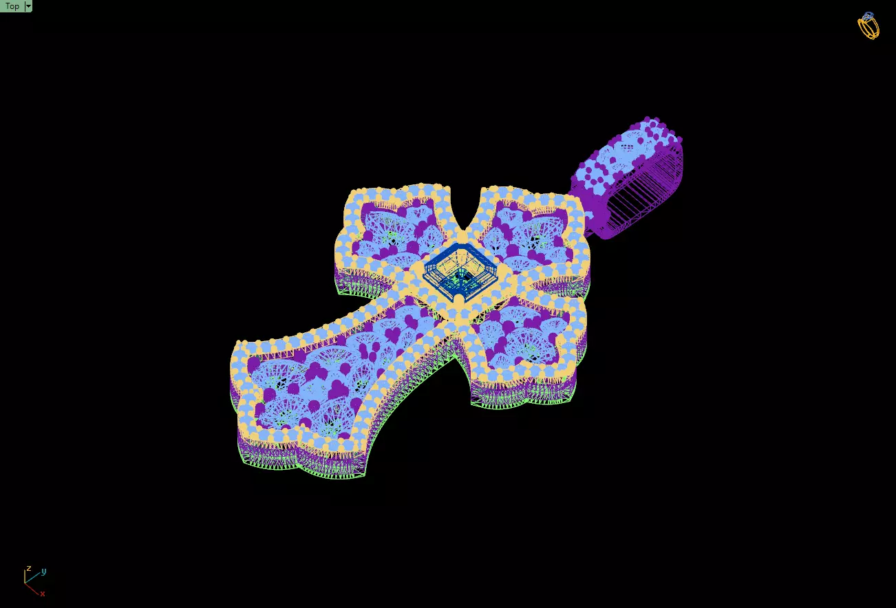 Custom Prismatic Rainbow Cross Pendant Necklace for Unisex 3D print model_13