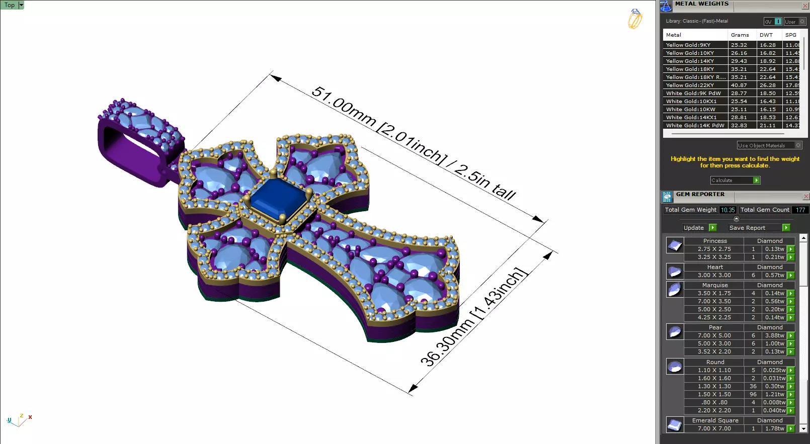 Custom Prismatic Rainbow Cross Pendant Necklace for Unisex 3D print model_6