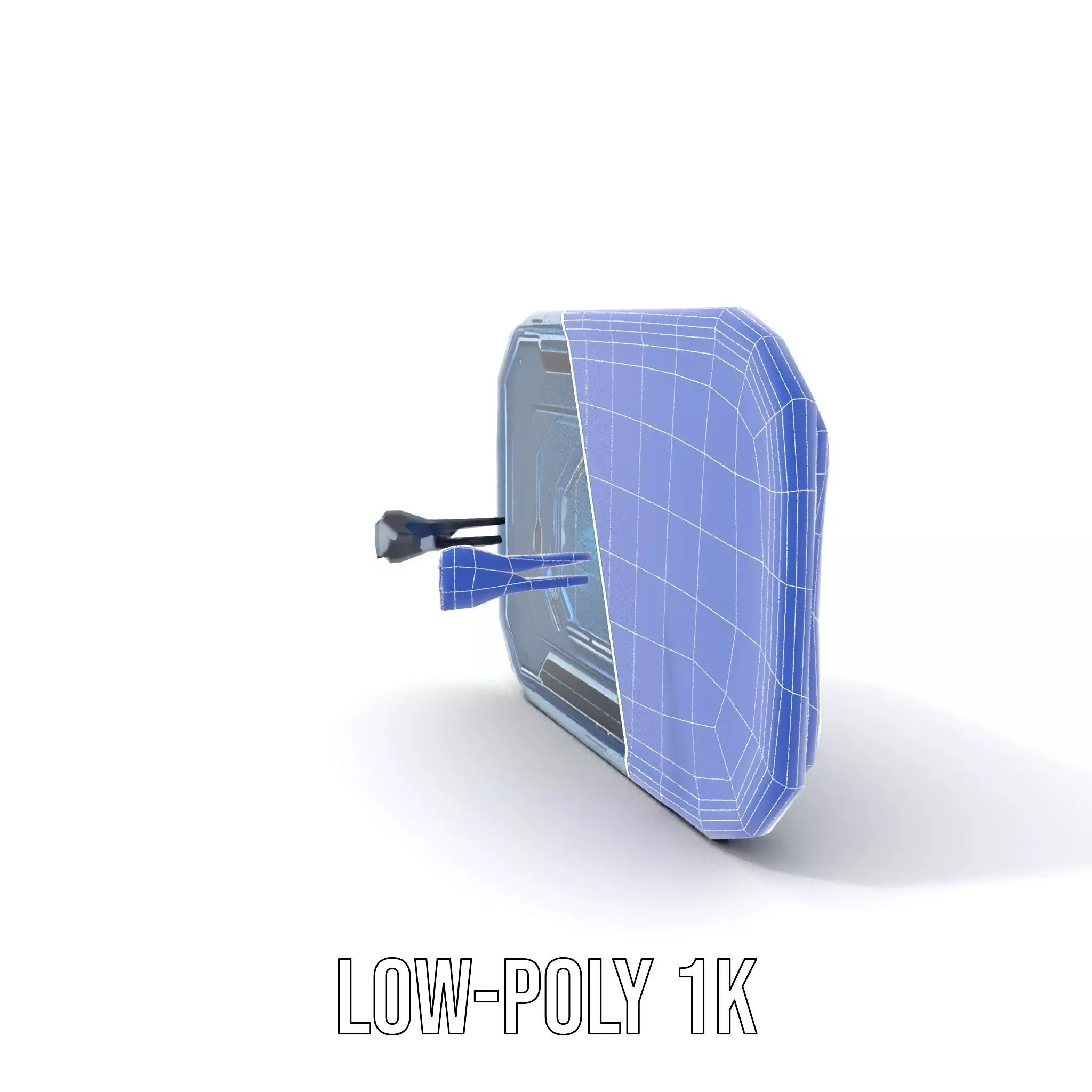 Futuristic Control Panel with Blue Neon Lights Model Pack Low-poly 3D model_26