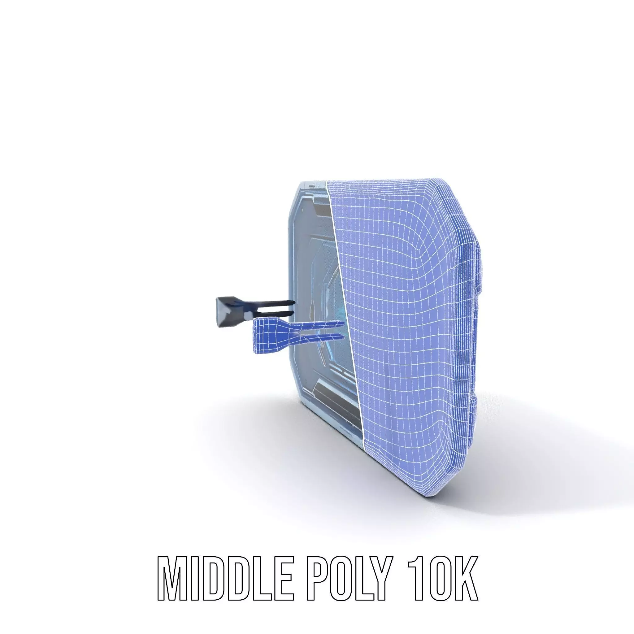 Futuristic Control Panel with Blue Neon Lights Model Pack Low-poly 3D model_17