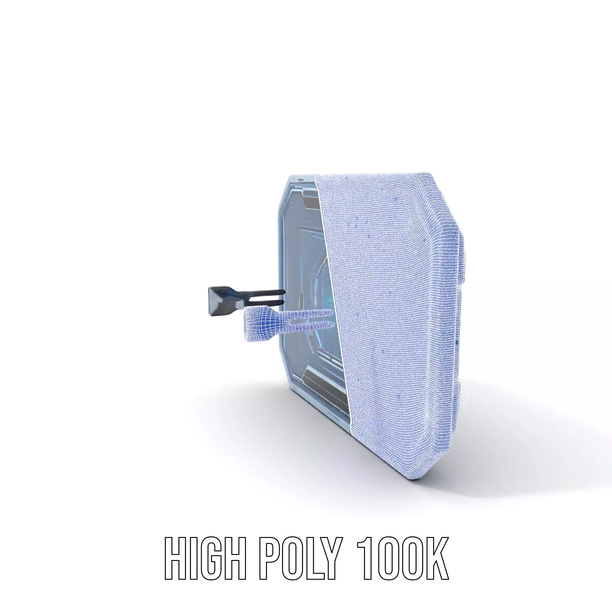 Futuristic Control Panel with Blue Neon Lights Model Pack Low-poly 3D model_5