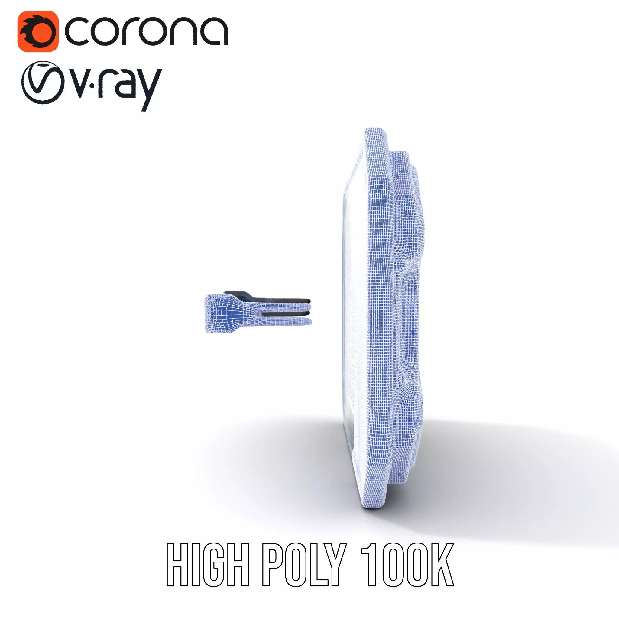 Futuristic Control Panel with Blue Neon Lights Model Pack Low-poly 3D model_33