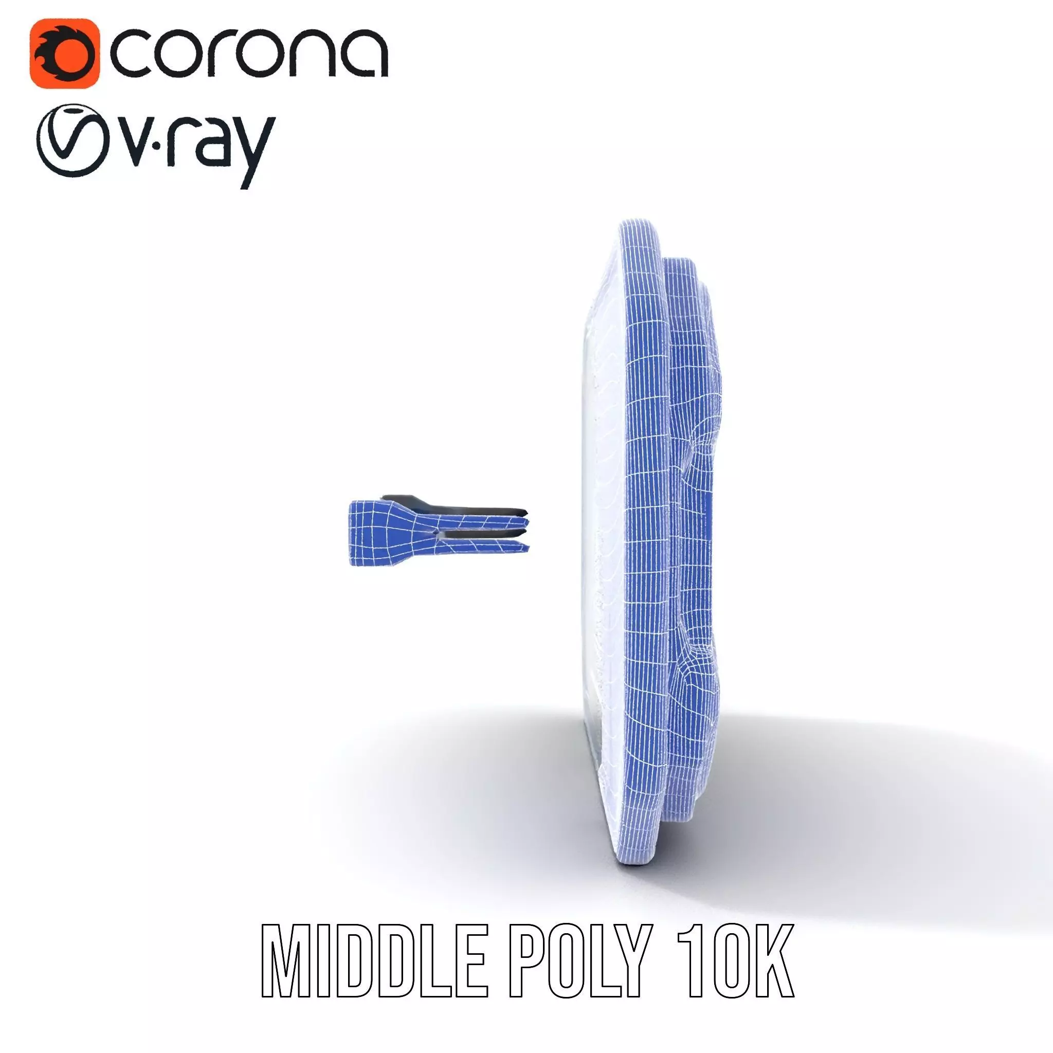 Futuristic Control Panel with Blue Neon Lights Model Pack Low-poly 3D model_22