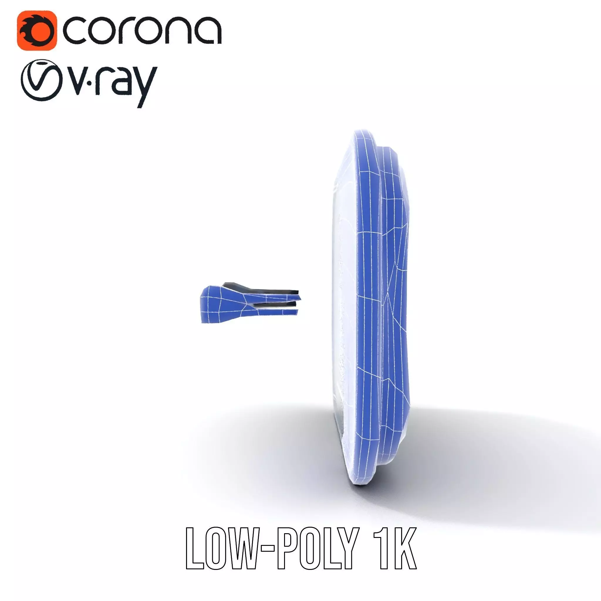 Futuristic Control Panel with Blue Neon Lights Model Pack Low-poly 3D model_23