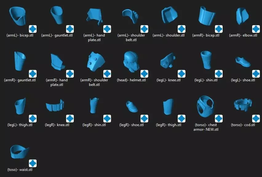 Zuke Custom Armor One12 Scale STL Files 3D print model_1