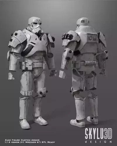 Zuke Custom Armor One12 Scale STL Files