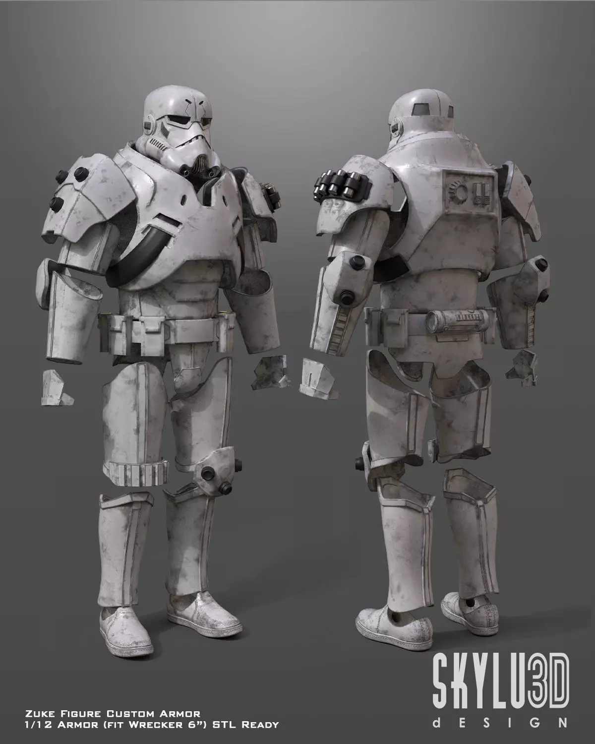 Zuke Custom Armor One12 Scale STL Files 3D print model_0