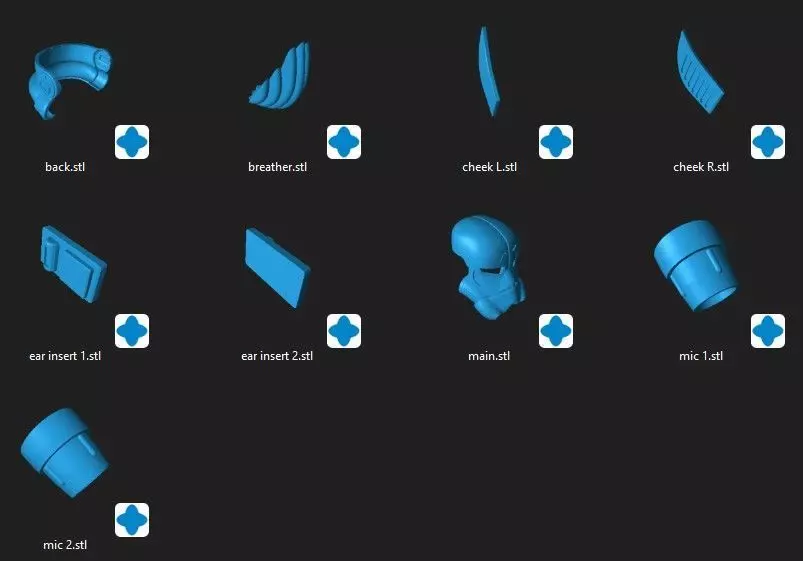 Zuke Full Size Helmet STL Files 3D print model_4