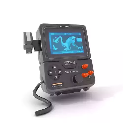Retro Futuristic Handheld Device Model Pack Low-poly 3D model