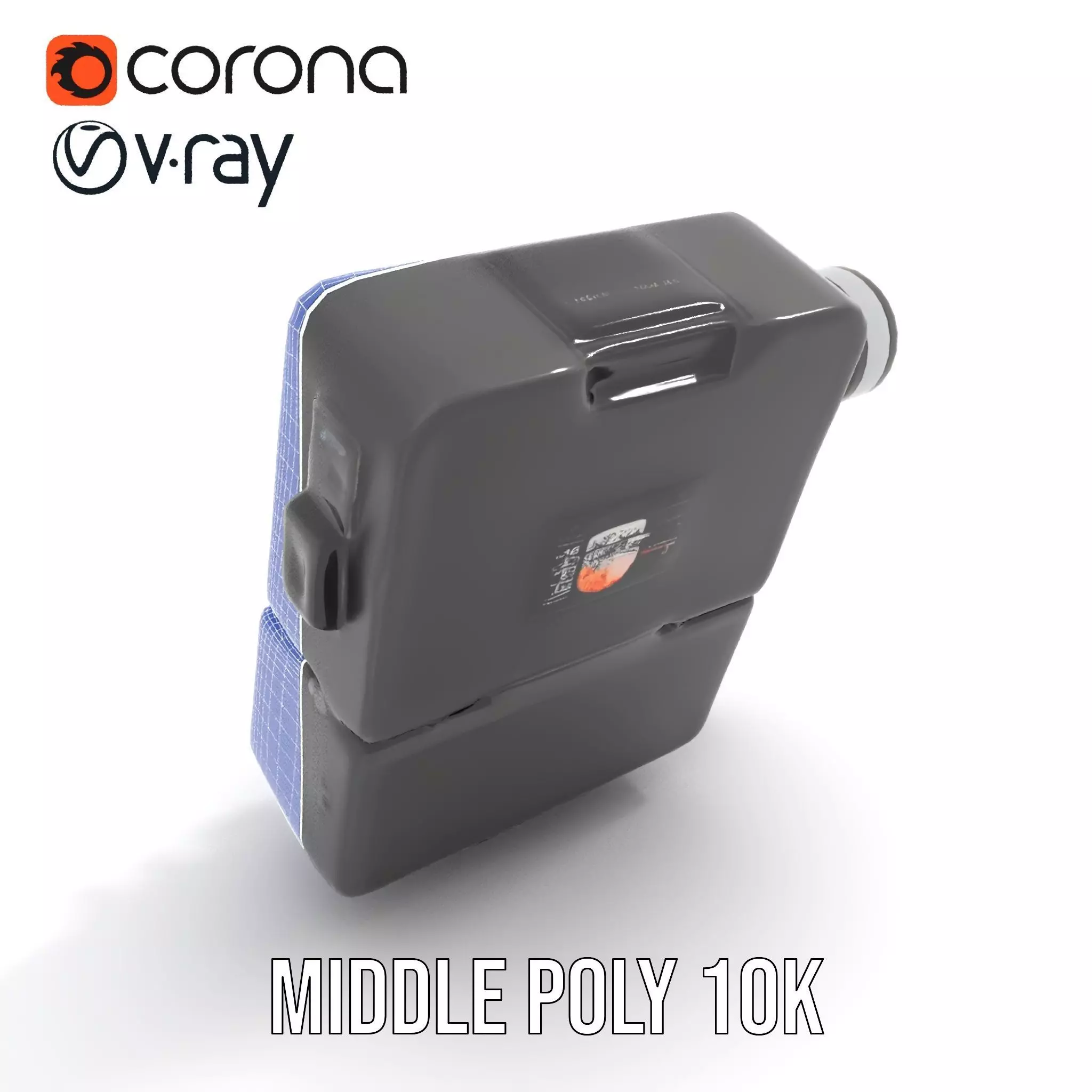 Retro Futuristic Handheld Device Model Pack Low-poly 3D model_25