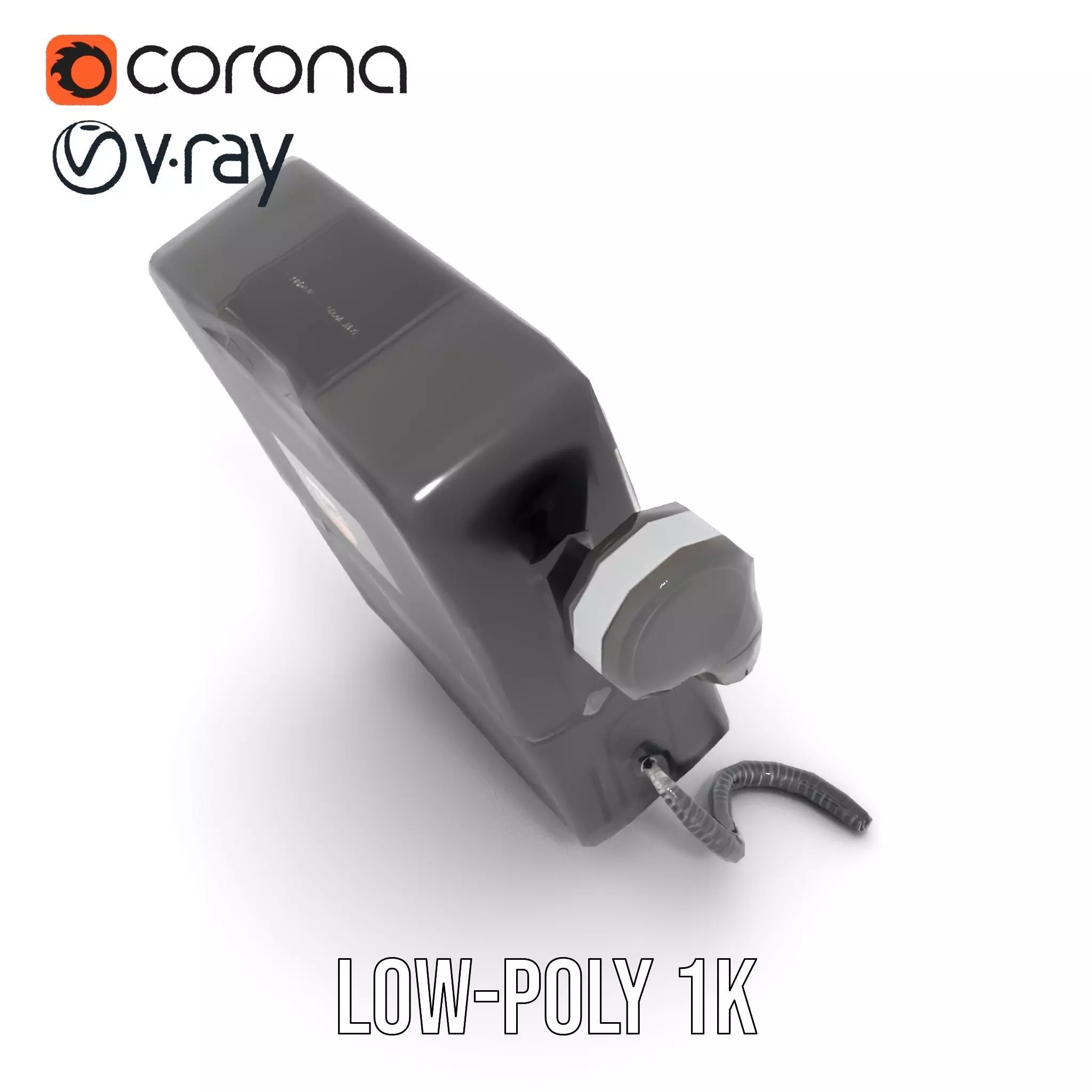 Retro Futuristic Handheld Device Model Pack Low-poly 3D model_10