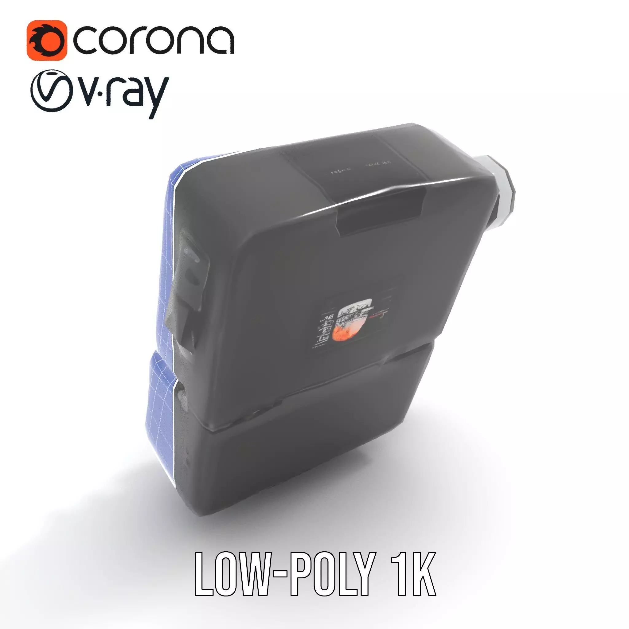 Retro Futuristic Handheld Device Model Pack Low-poly 3D model_13