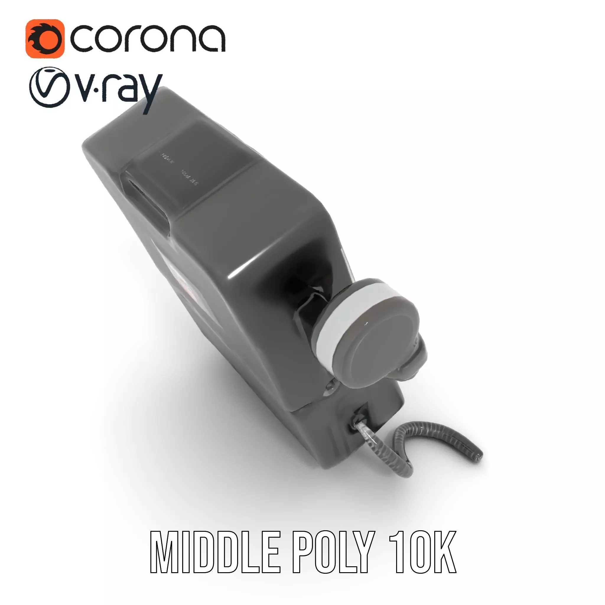 Retro Futuristic Handheld Device Model Pack Low-poly 3D model_6