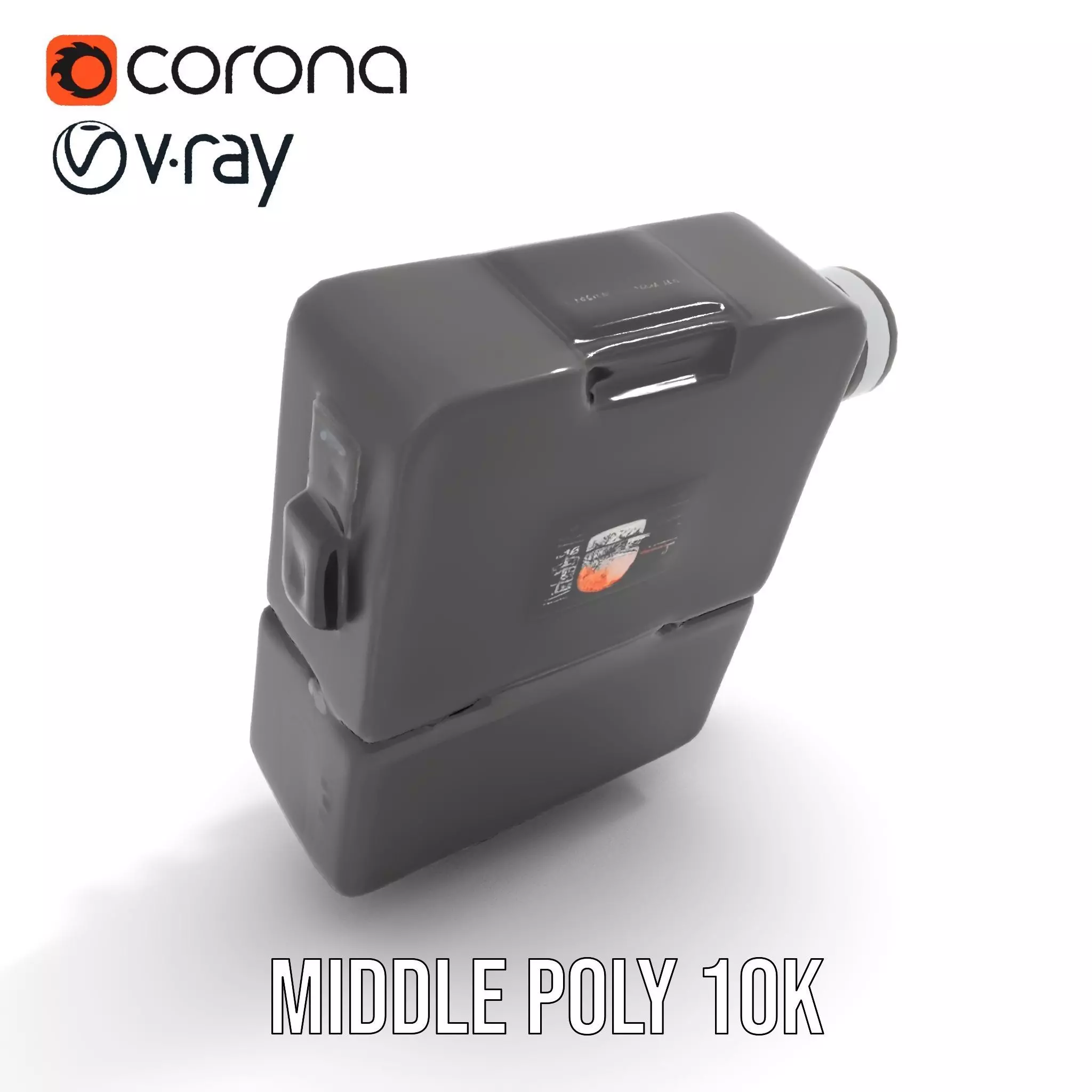 Retro Futuristic Handheld Device Model Pack Low-poly 3D model_12