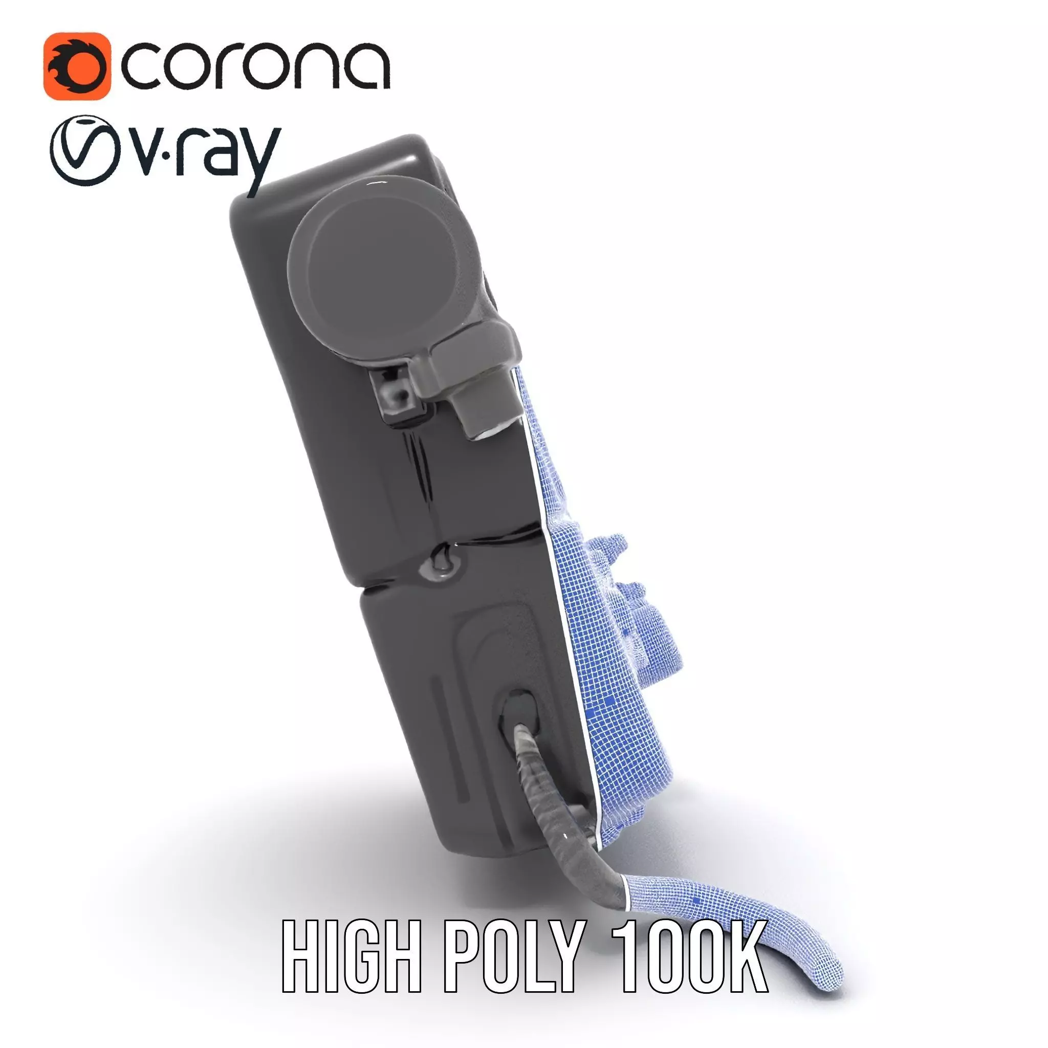 Retro Futuristic Handheld Device Model Pack Low-poly 3D model_35