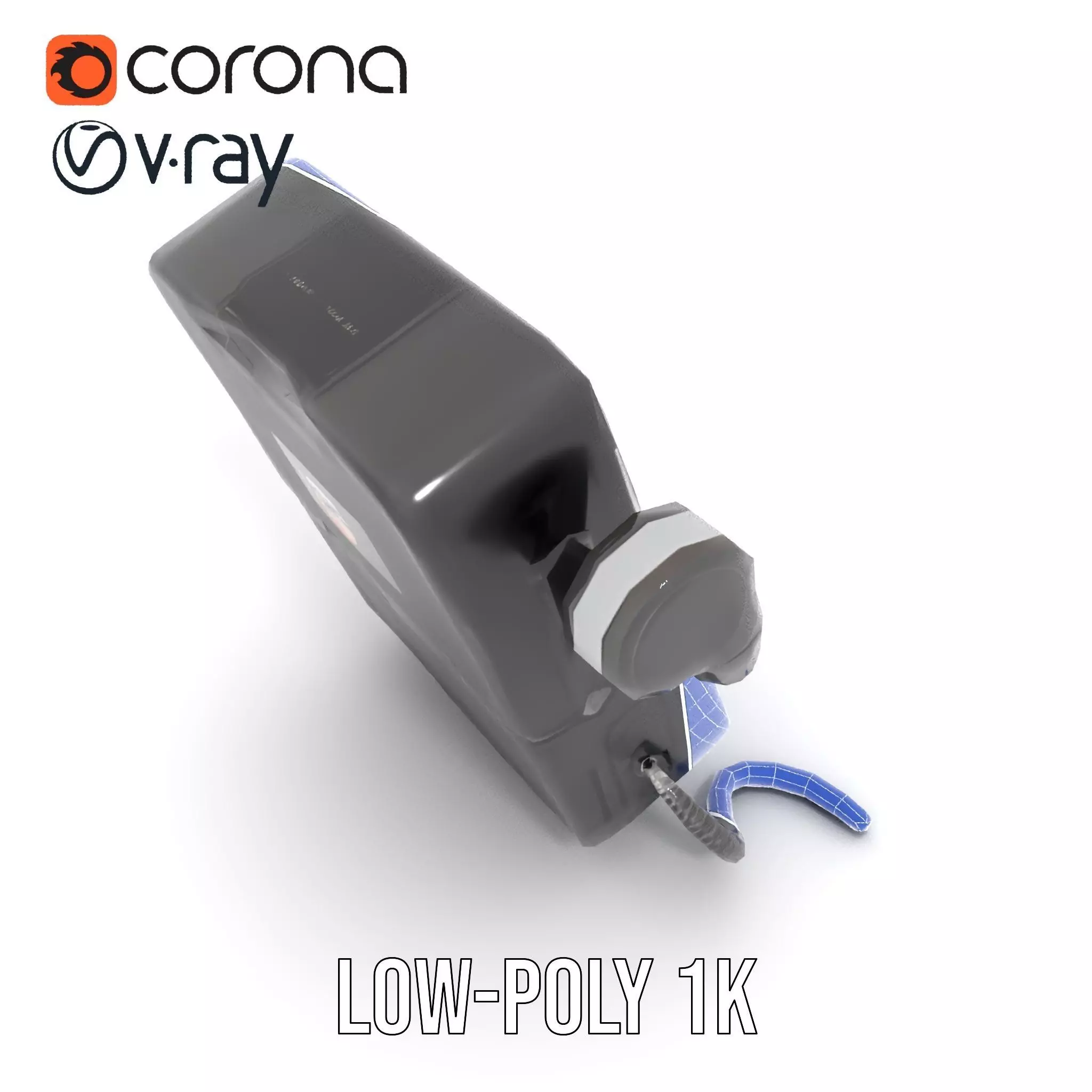 Retro Futuristic Handheld Device Model Pack Low-poly 3D model_29