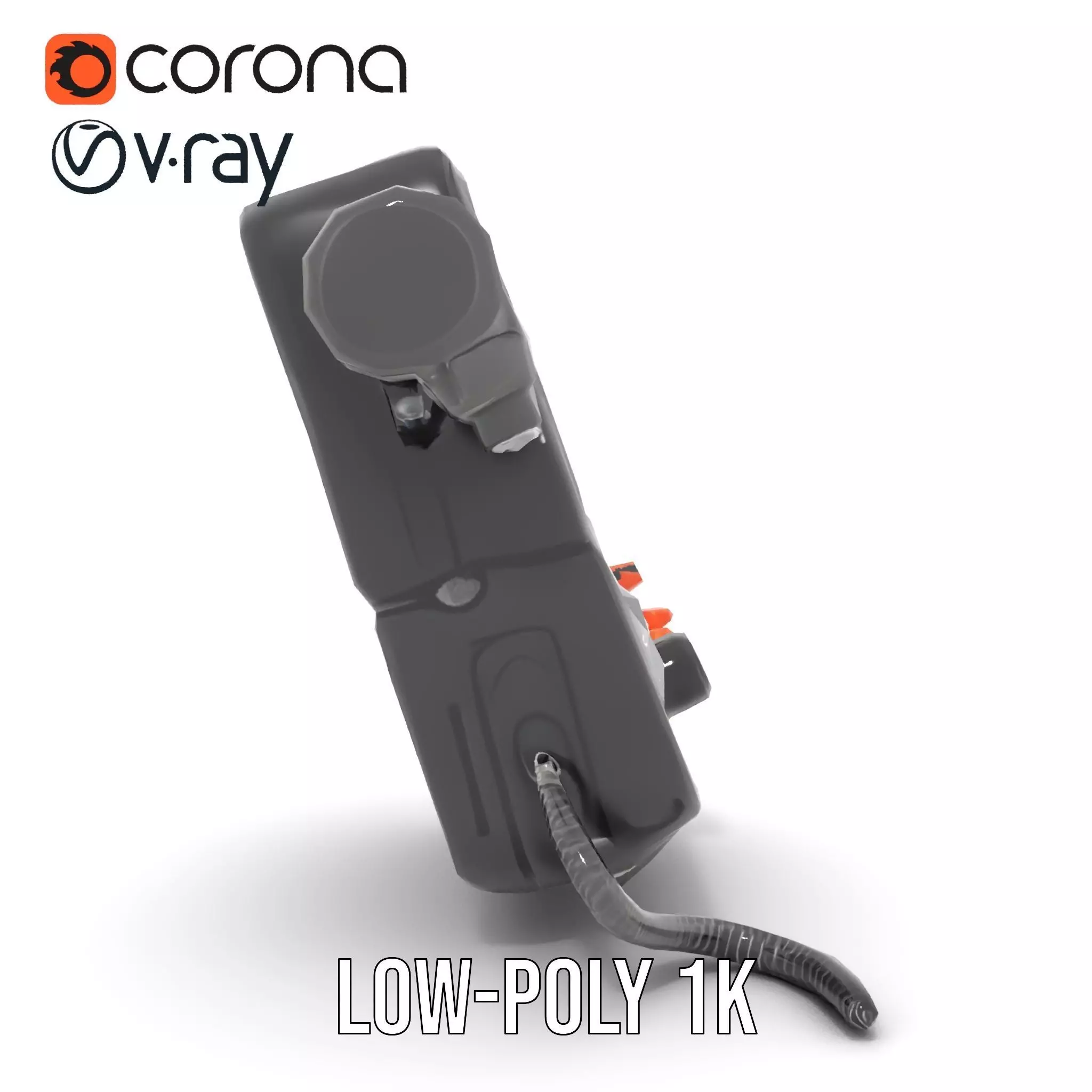 Retro Futuristic Handheld Device Model Pack Low-poly 3D model_26