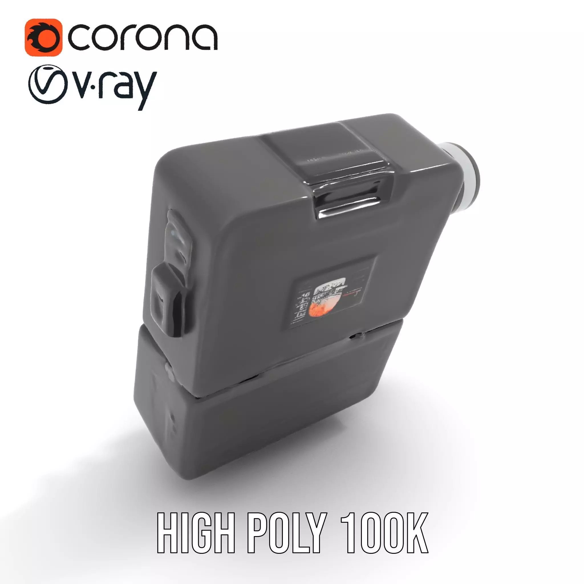 Retro Futuristic Handheld Device Model Pack Low-poly 3D model_16