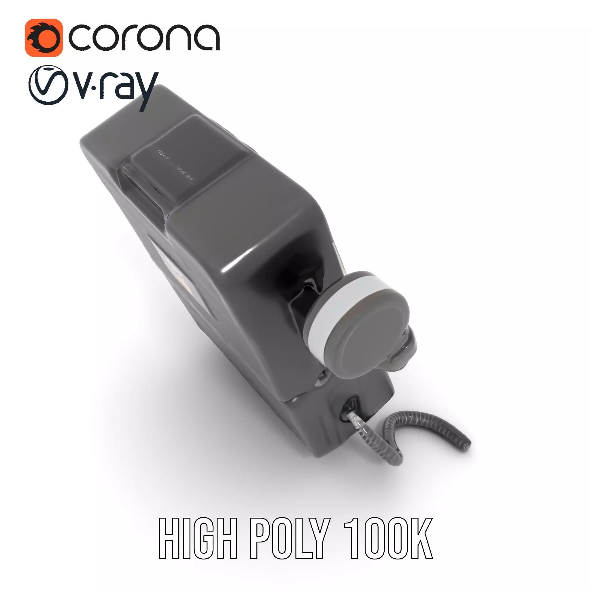 Retro Futuristic Handheld Device Model Pack Low-poly 3D model_27