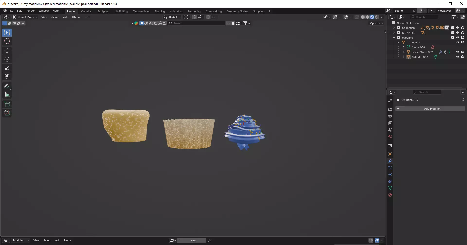 Realistic Cupcake 3D Model  3D model_8