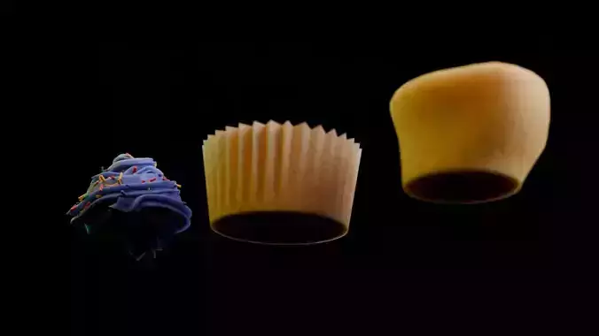 Realistic Cupcake 3D Model  3D model 6