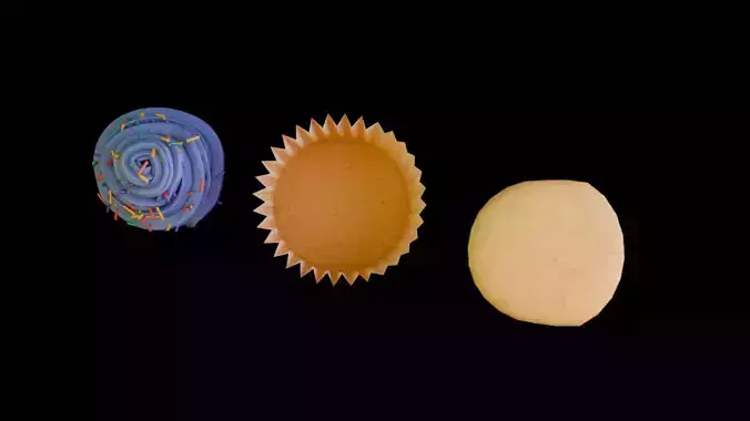 Realistic Cupcake 3D Model  3D model 7