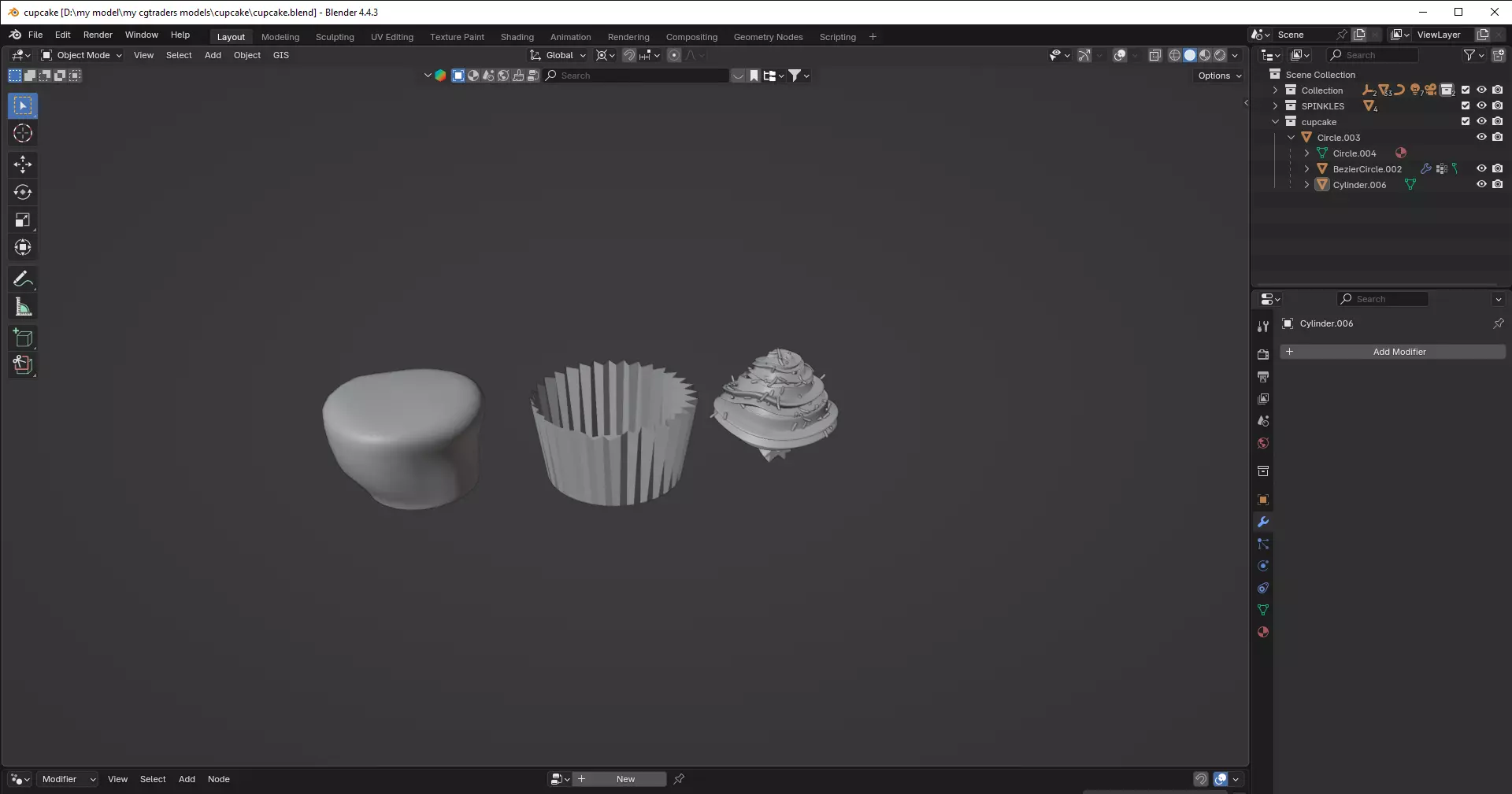 Realistic Cupcake 3D Model  3D model_19
